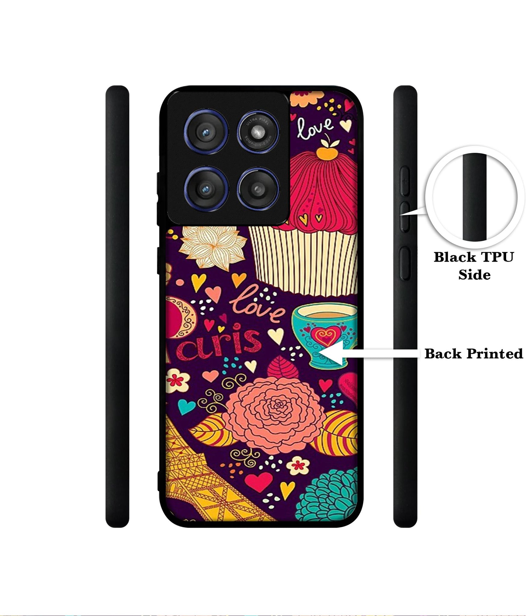Paris Flower Love Designer 2D Printed Back Case Cover for Motorola Edge 60 Stylus 5G
