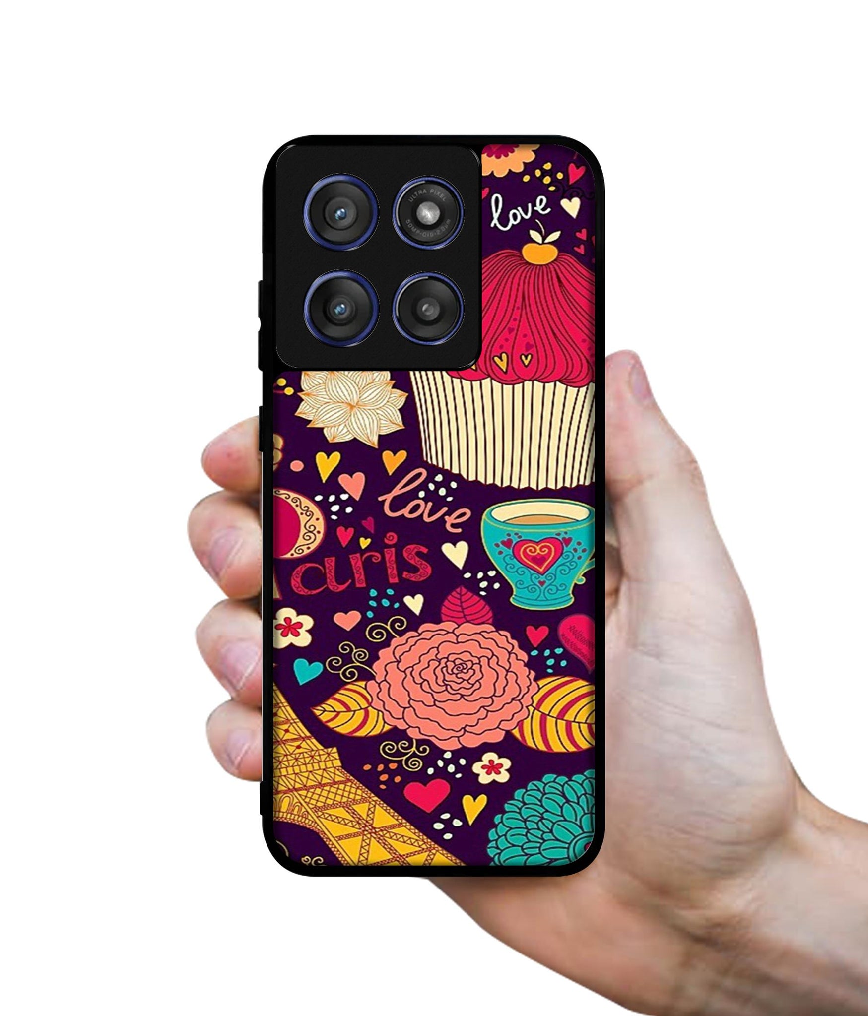 Paris Flower Love Designer 2D Printed Back Case Cover for Motorola Edge 60 Stylus 5G