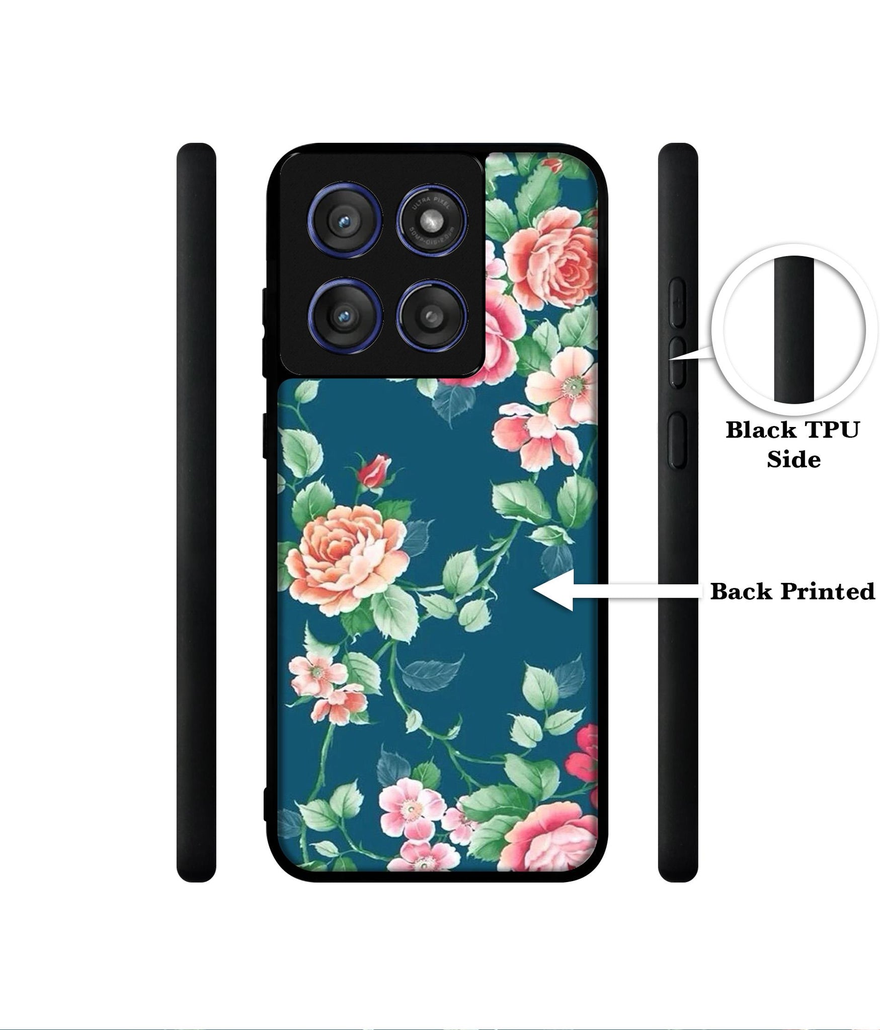 Vintage Floral Designer 2D Printed Back Case Cover for Motorola Edge 60 Stylus 5G