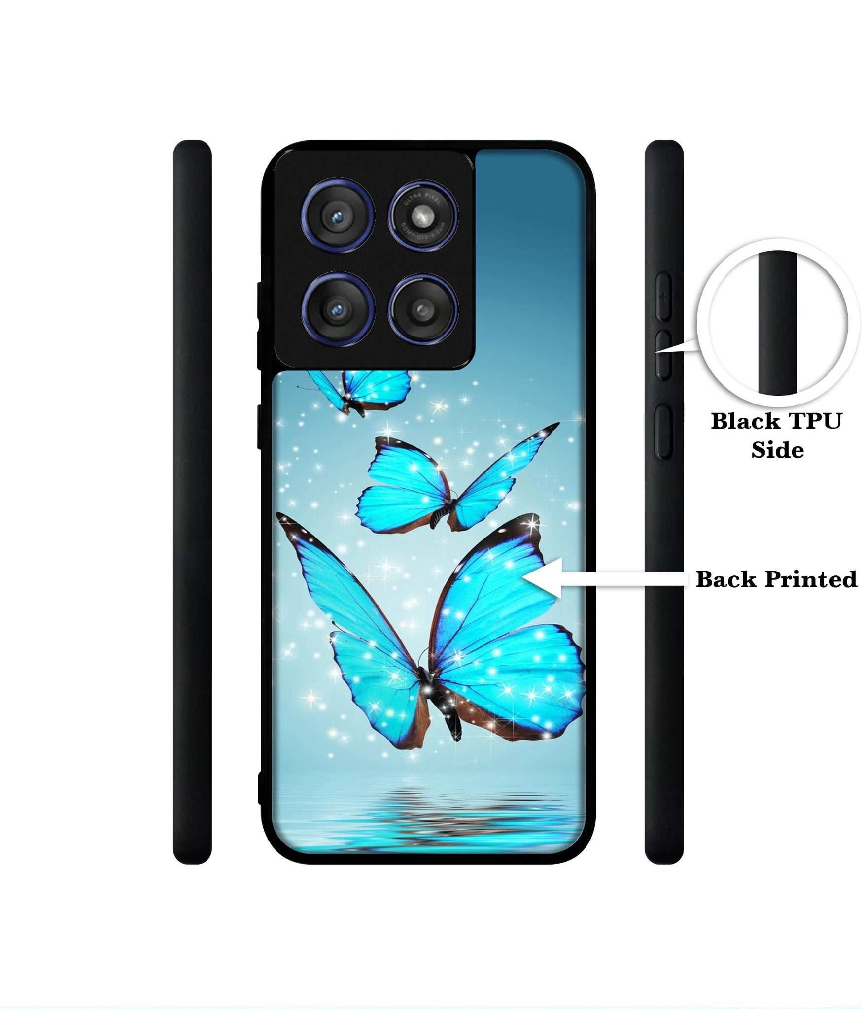 Flying Butterflies Designer 2D Printed Back Case Cover for Motorola Edge 60 Stylus 5G