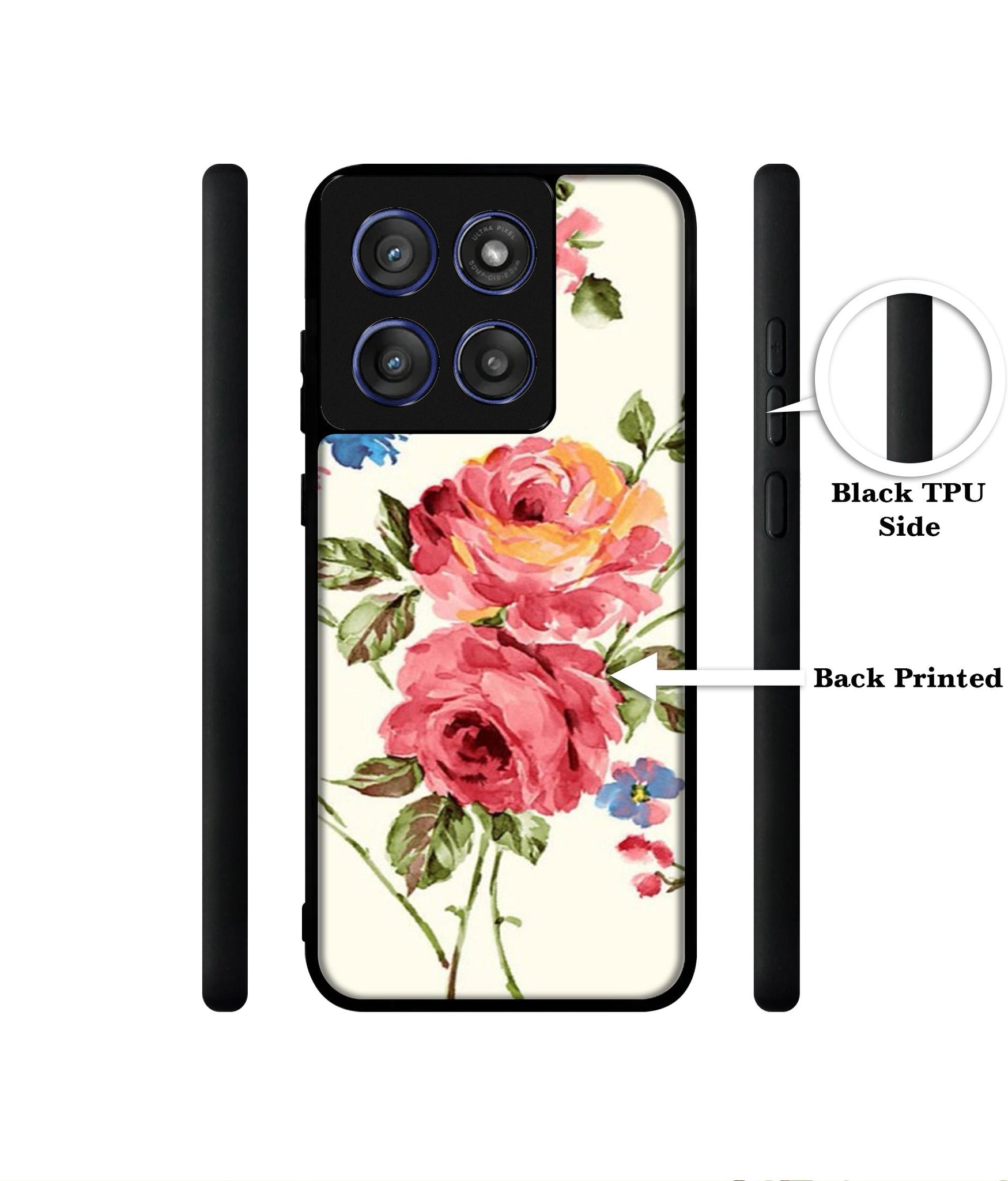 Vintage Painting Flower Designer 2D Printed Back Case Cover for Motorola Edge 60 Stylus 5G