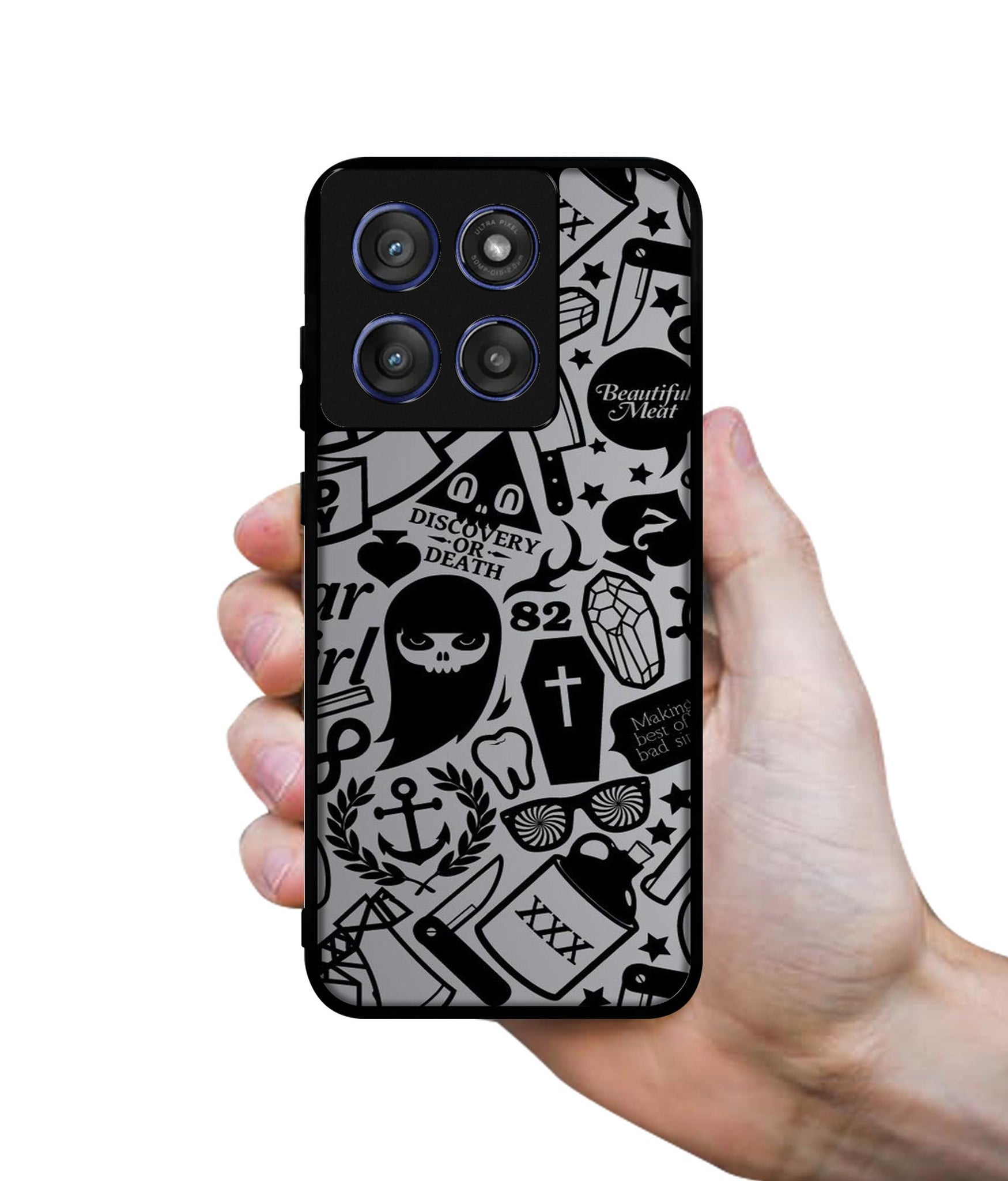 Discover Or Death Designer 2D Printed Back Case Cover for Motorola Edge 60 Stylus 5G
