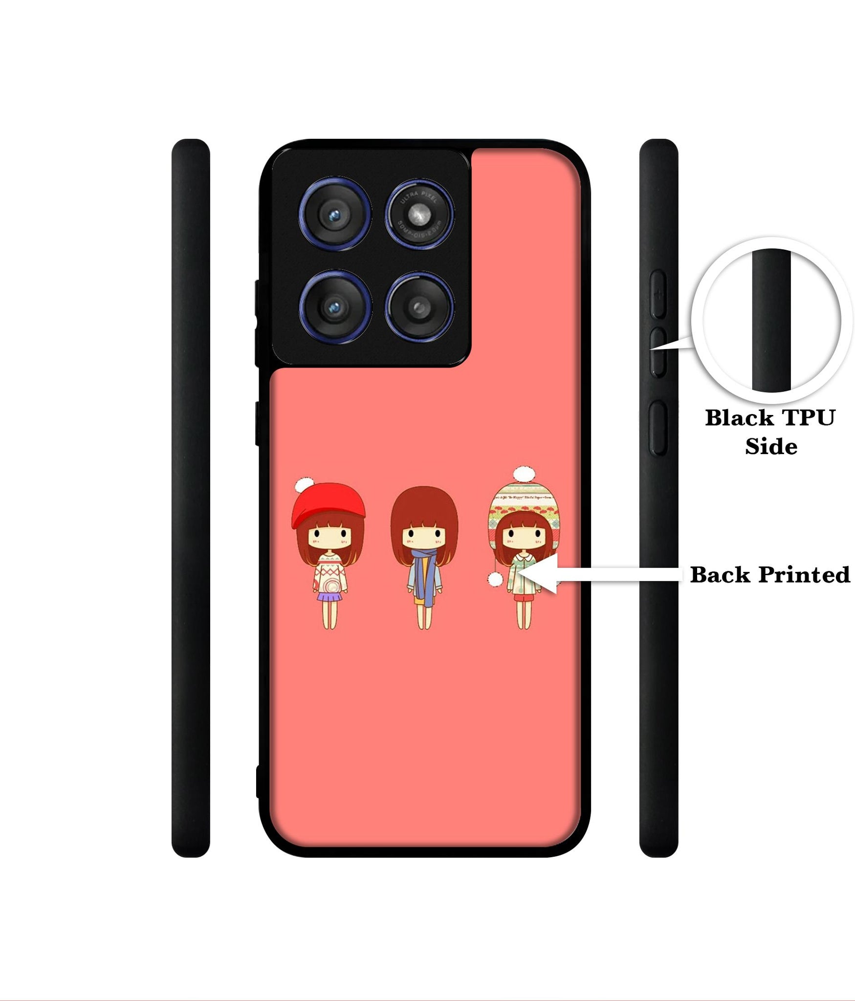Cute Girls Designer 2D Printed Back Case Cover for Motorola Edge 60 Stylus 5G