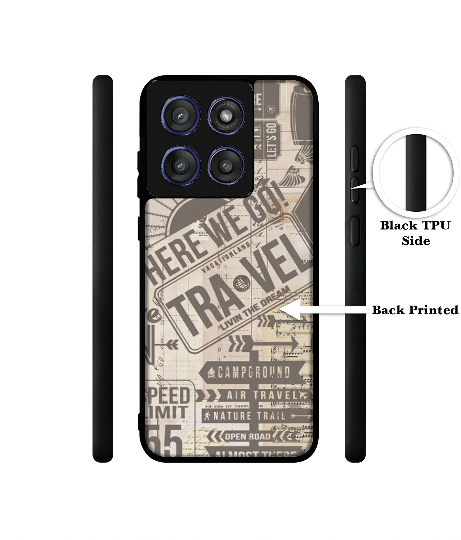 Travel Designer 2D Printed Back Case Cover for Motorola Edge 60 Stylus 5G