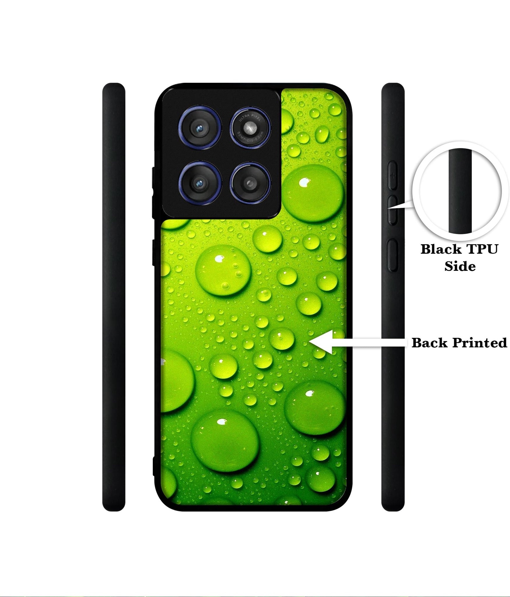 Green Bubbles Designer 2D Printed Back Case Cover for Motorola Edge 60 Stylus 5G