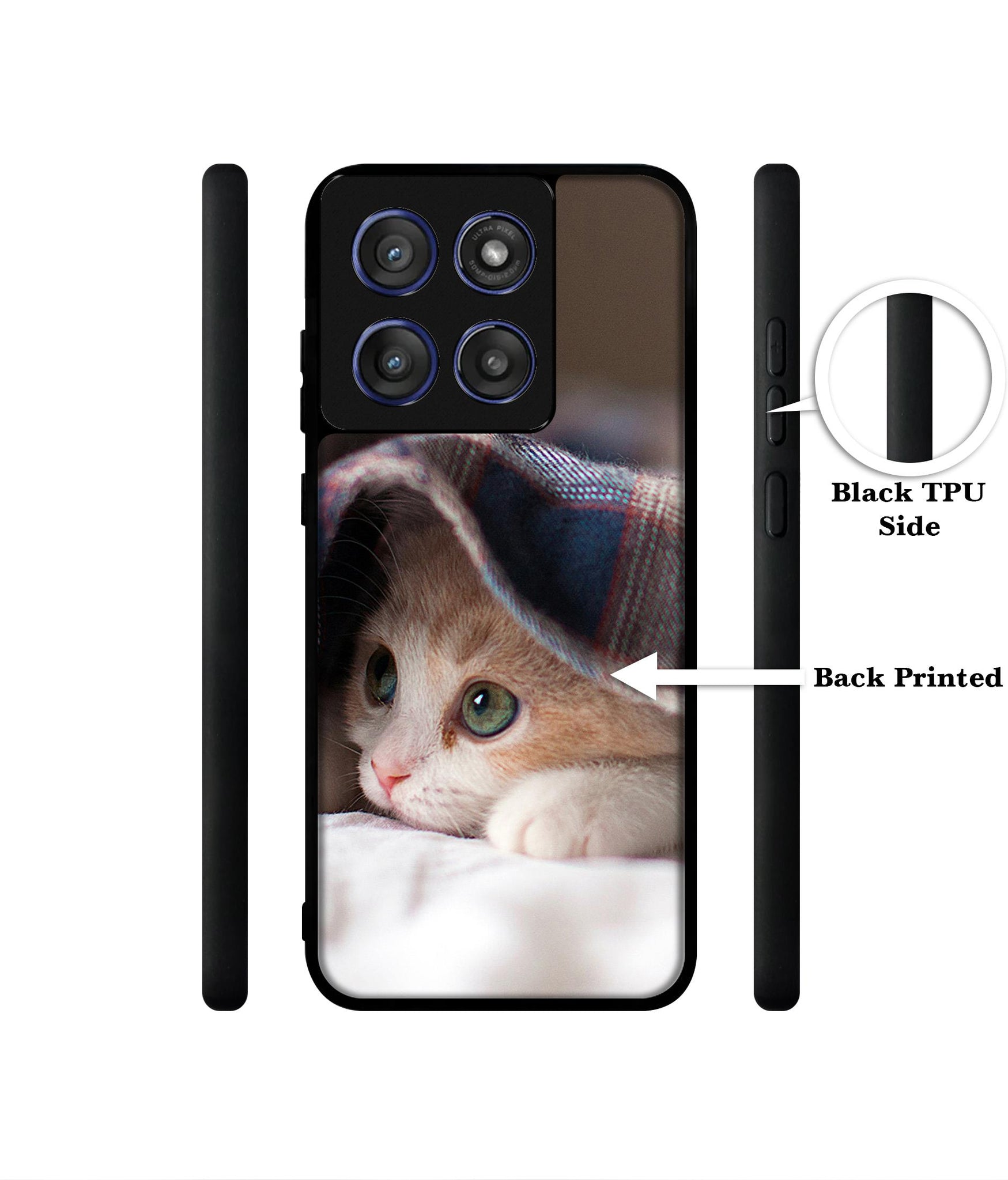 Sleepy Kitten Designer 2D Printed Back Case Cover for Motorola Edge 60 Stylus 5G
