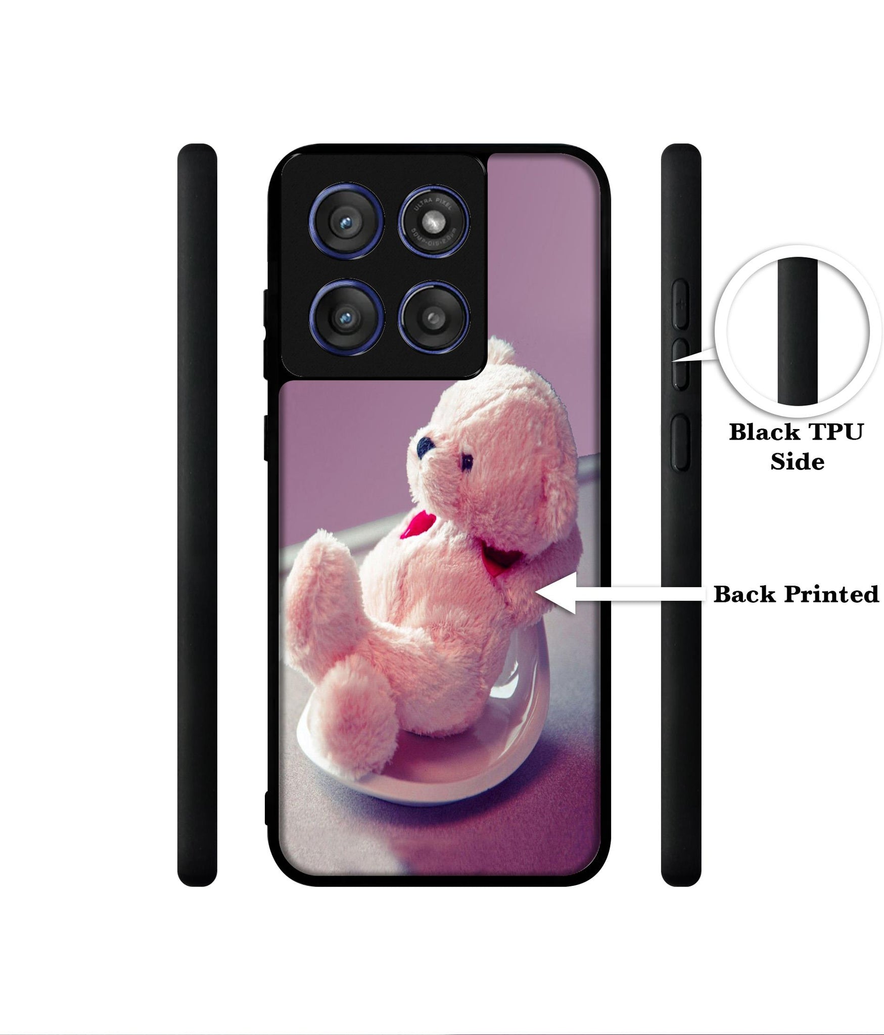 Cute Teddy Bear Designer 2D Printed Back Case Cover for Motorola Edge 60 Stylus 5G
