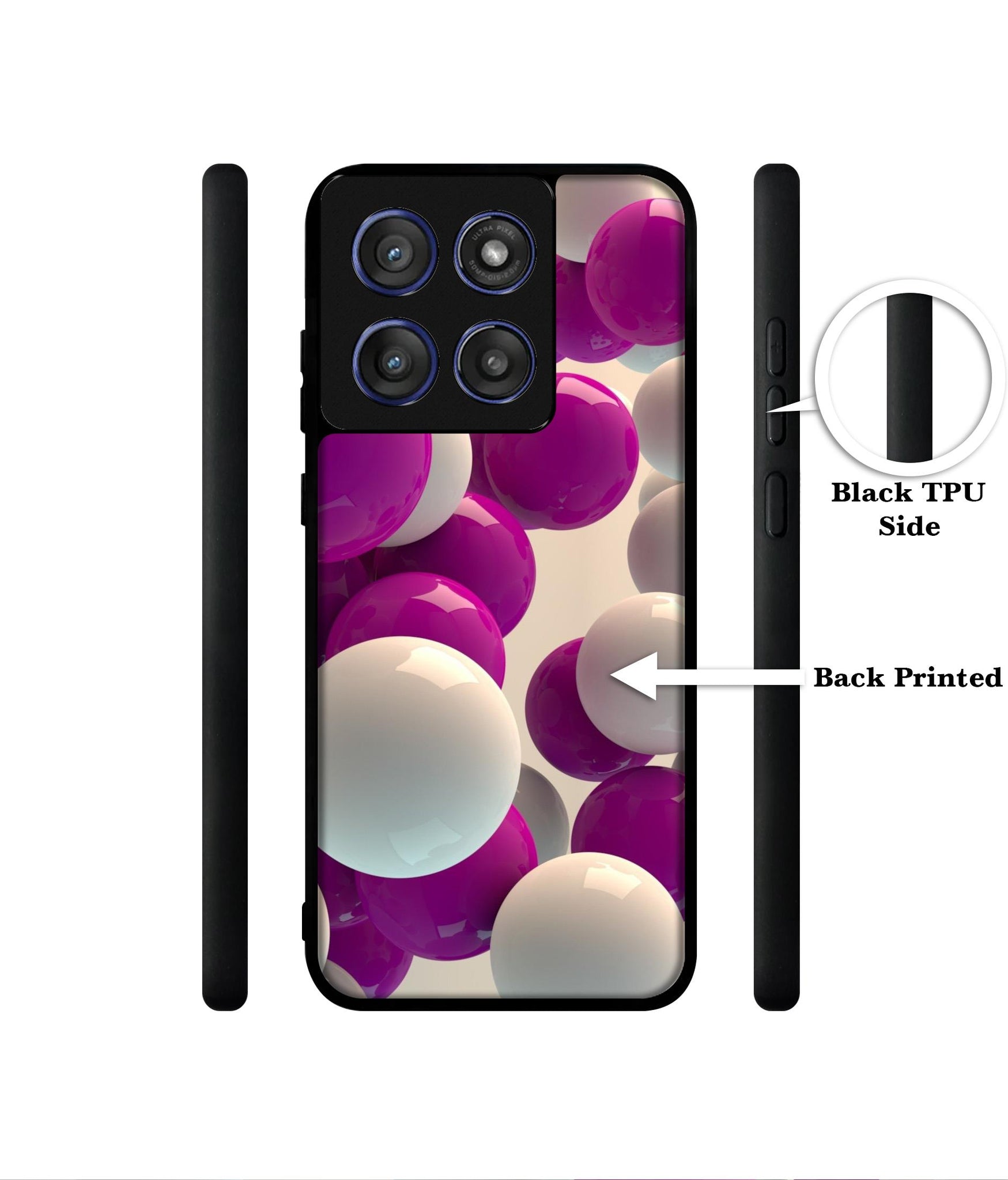 3D Balloons Designer 2D Printed Back Case Cover for Motorola Edge 60 Stylus 5G