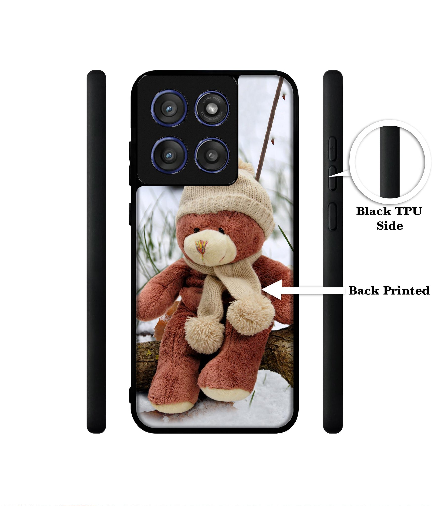 Woolen Bear Designer 2D Printed Back Case Cover for Motorola Edge 60 Stylus 5G