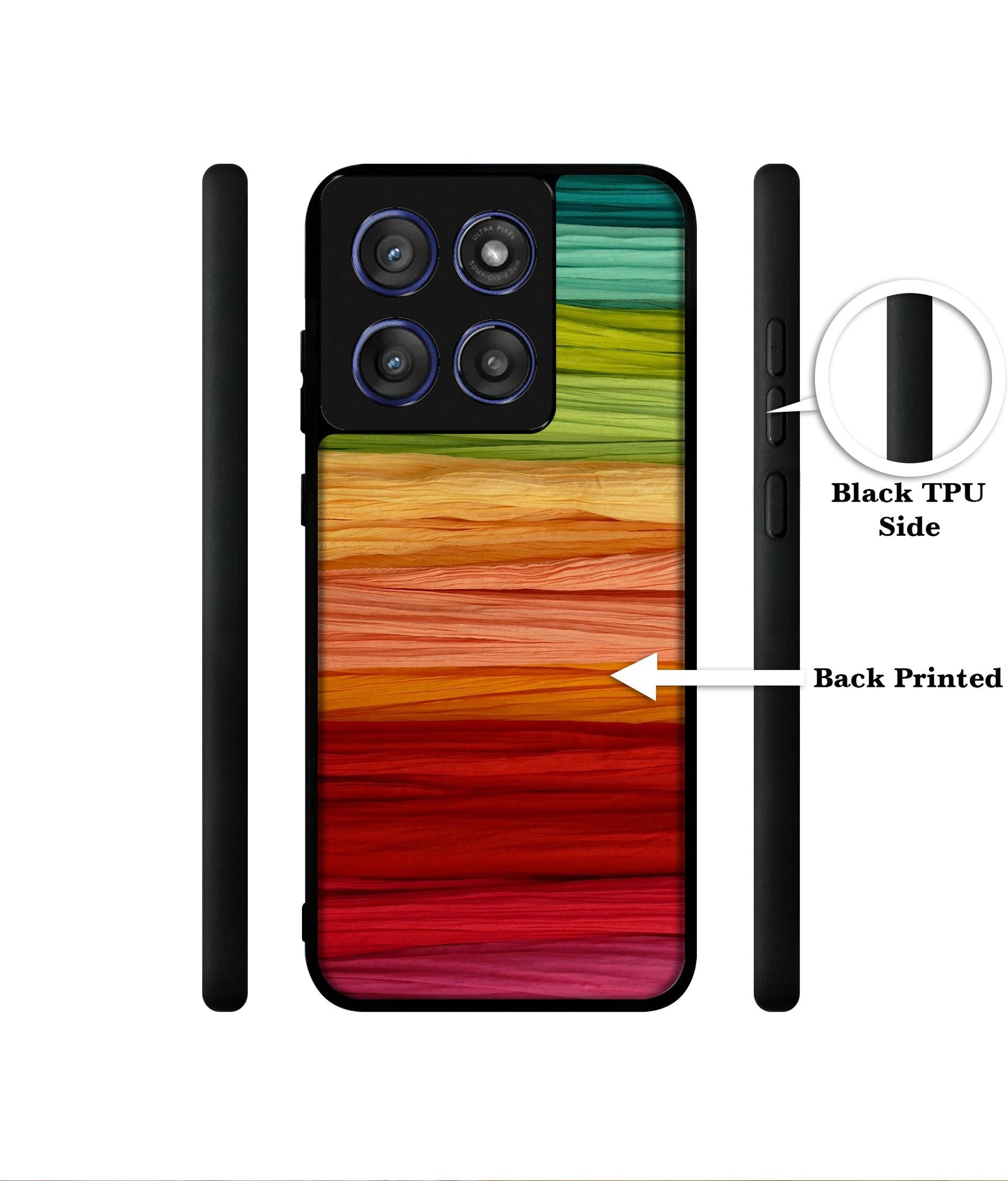 Colorful Thread Designer 2D Printed Back Case Cover for Motorola Edge 60 Stylus 5G