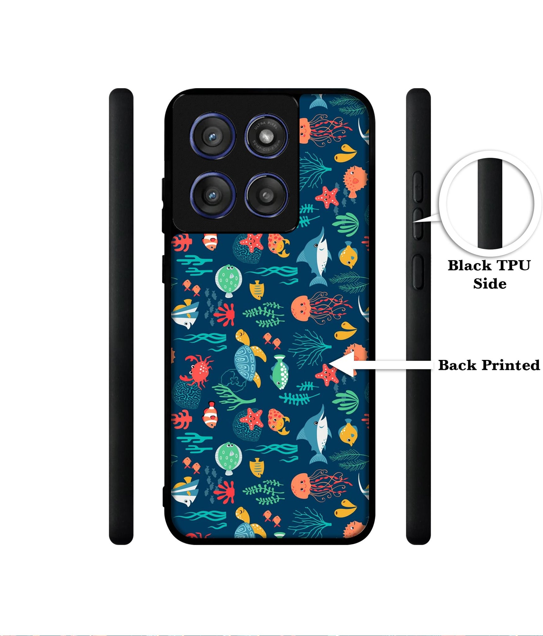 Aquarium Texture Designer 2D Printed Back Case Cover for Motorola Edge 60 Stylus 5G