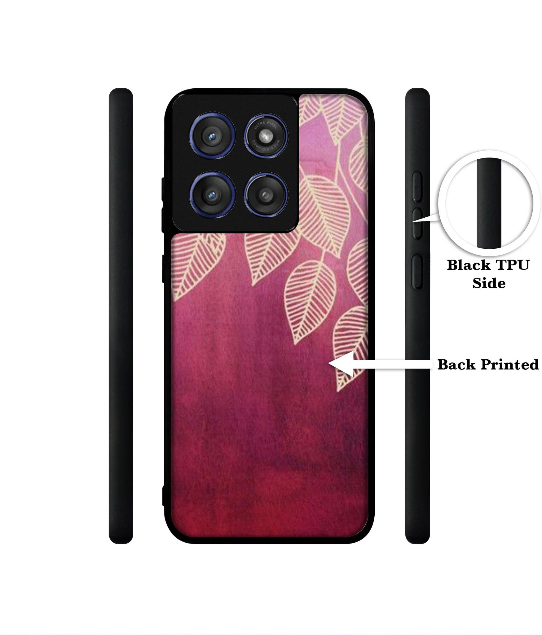 Leaf Pattern Designer 2D Printed Back Case Cover for Motorola Edge 60 Stylus 5G