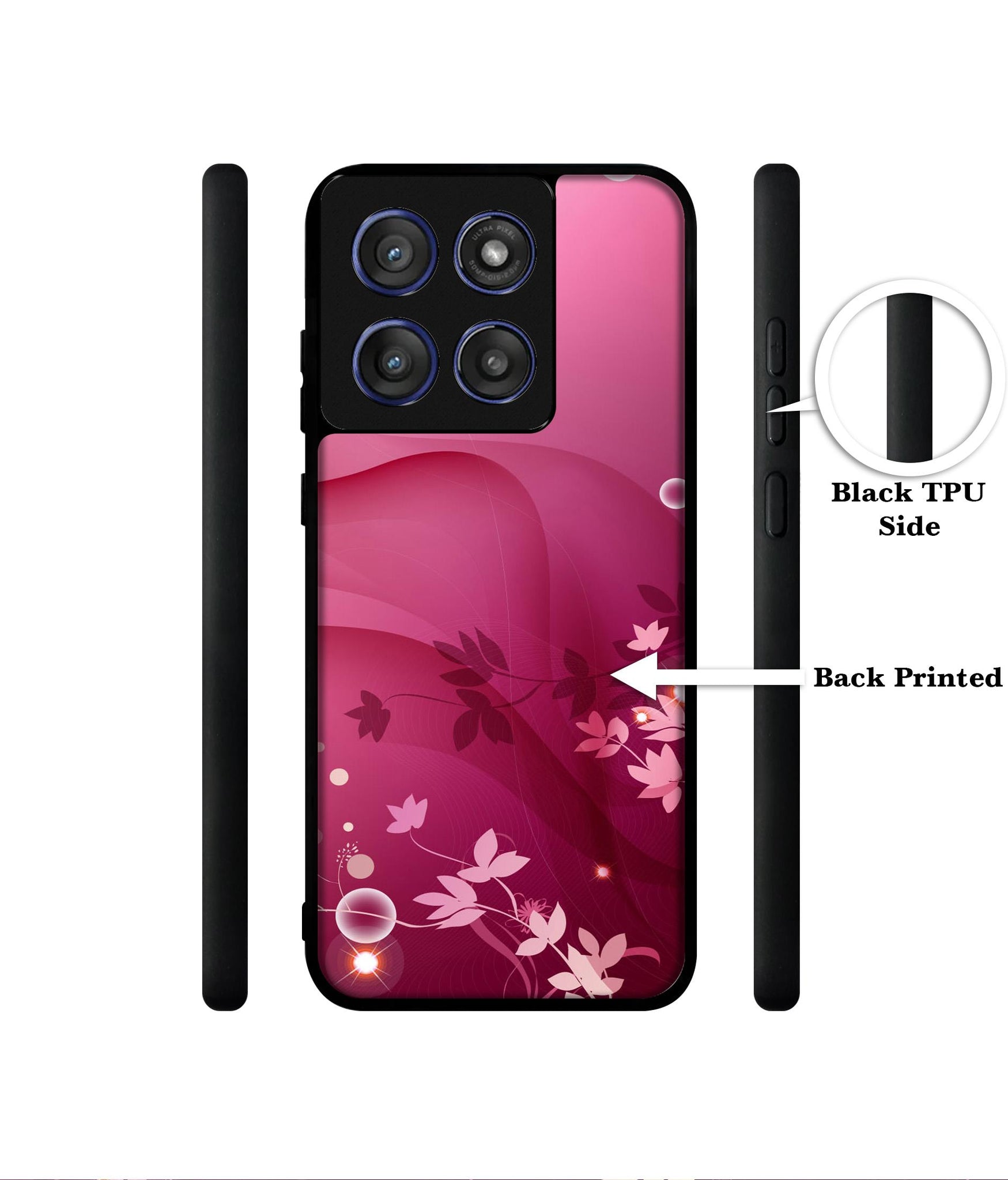 Pink Abstract Designer 2D Printed Back Case Cover for Motorola Edge 60 Stylus 5G