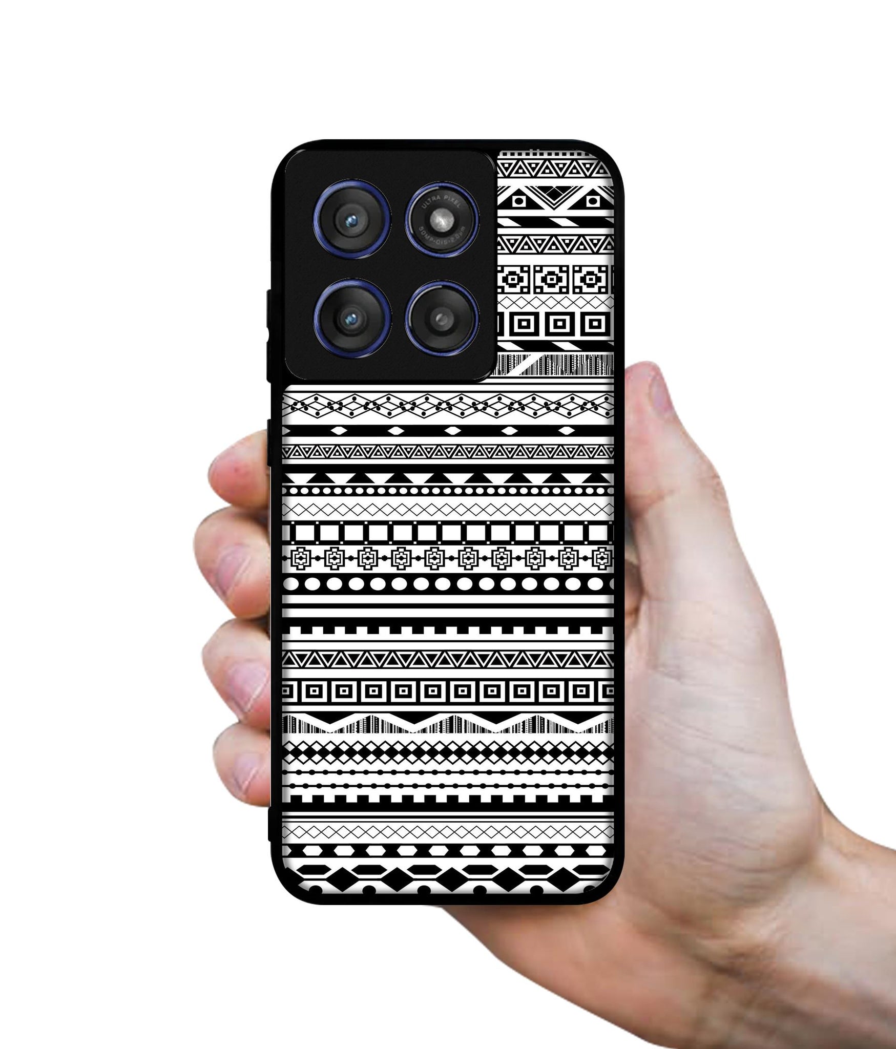 Black & White Patterns Designer 2D Printed Back Case Cover for Motorola Edge 60 Stylus 5G