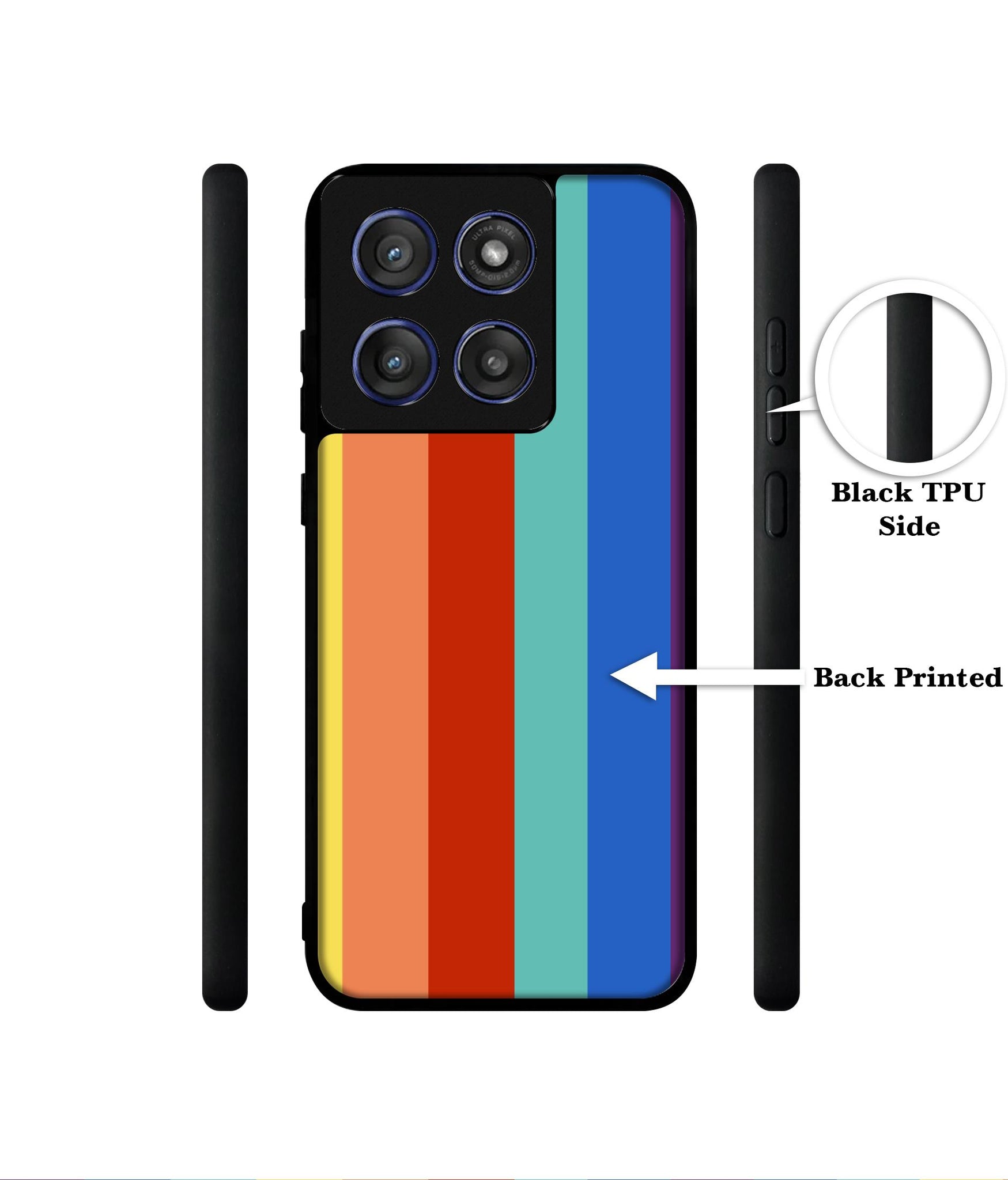 Rainbow Colors Designer 2D Printed Back Case Cover for Motorola Edge 60 Stylus 5G