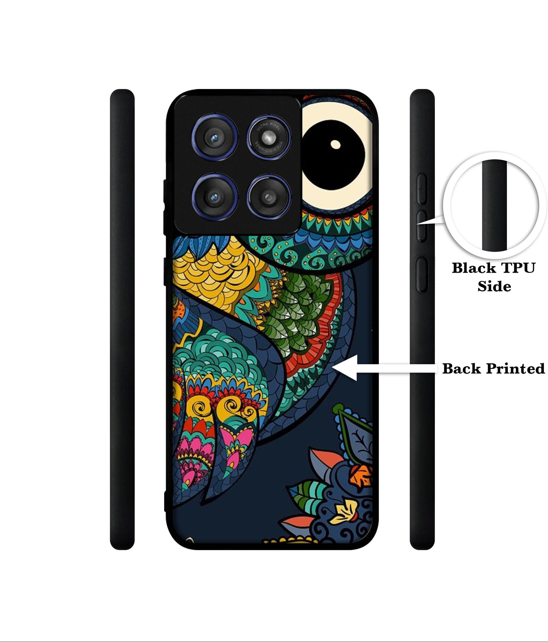 Owl Illustration Designer 2D Printed Back Case Cover for Motorola Edge 60 Stylus 5G