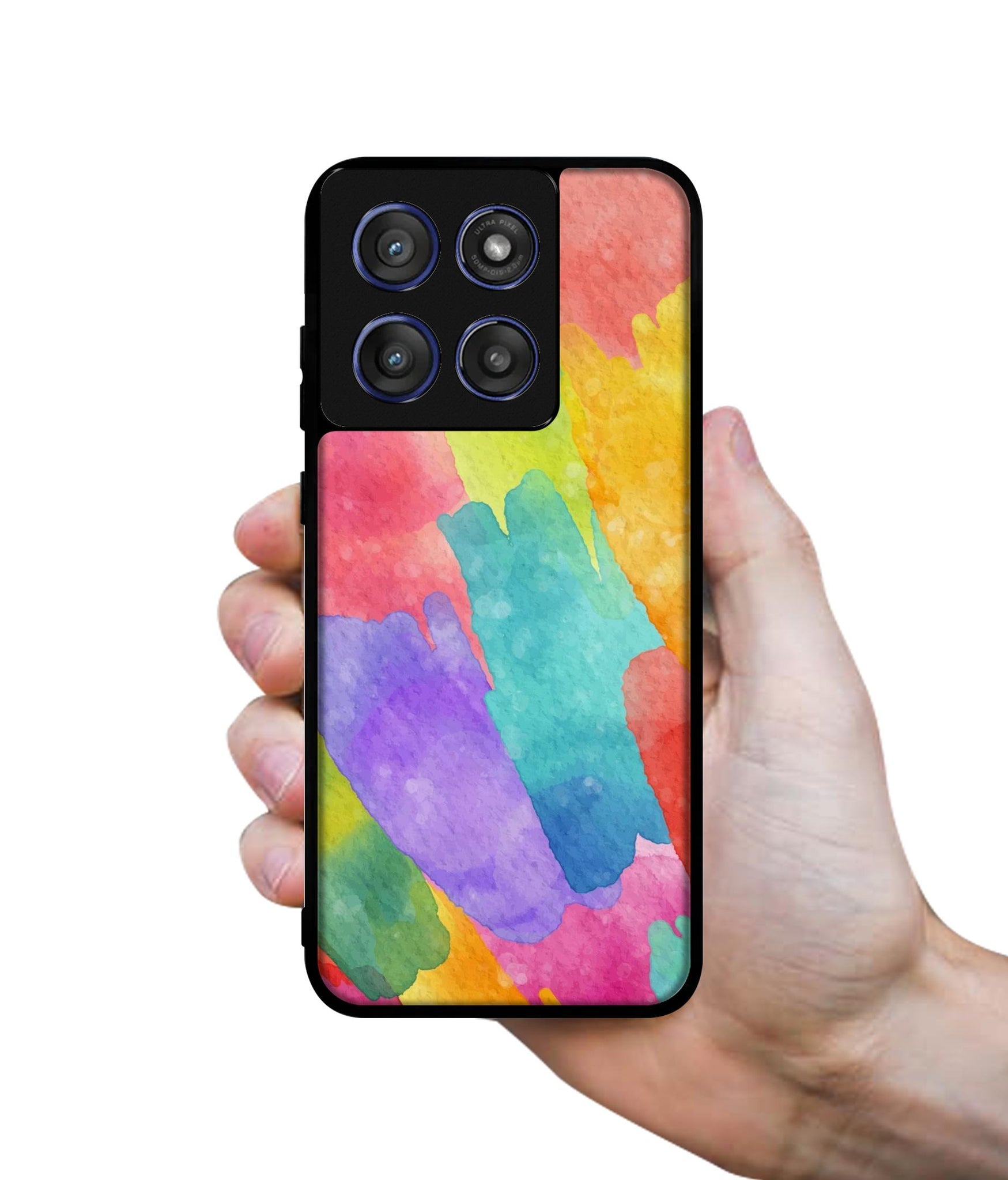 Water Paint Colorful Abstract Designer 2D Printed Back Case Cover for Motorola Edge 60 Stylus 5G