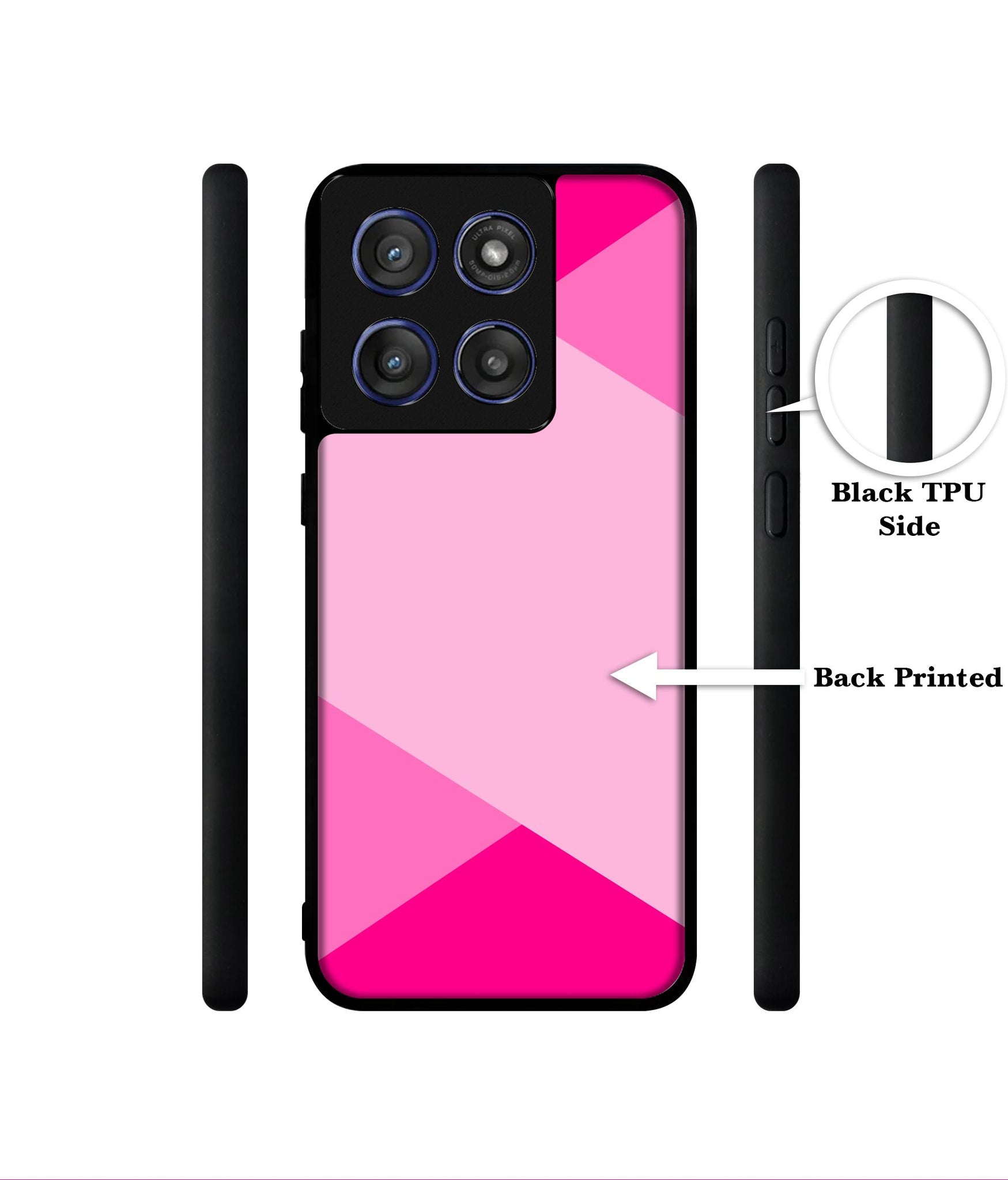 Pink Cross Vector Designer 2D Printed Back Case Cover for Motorola Edge 60 Stylus 5G