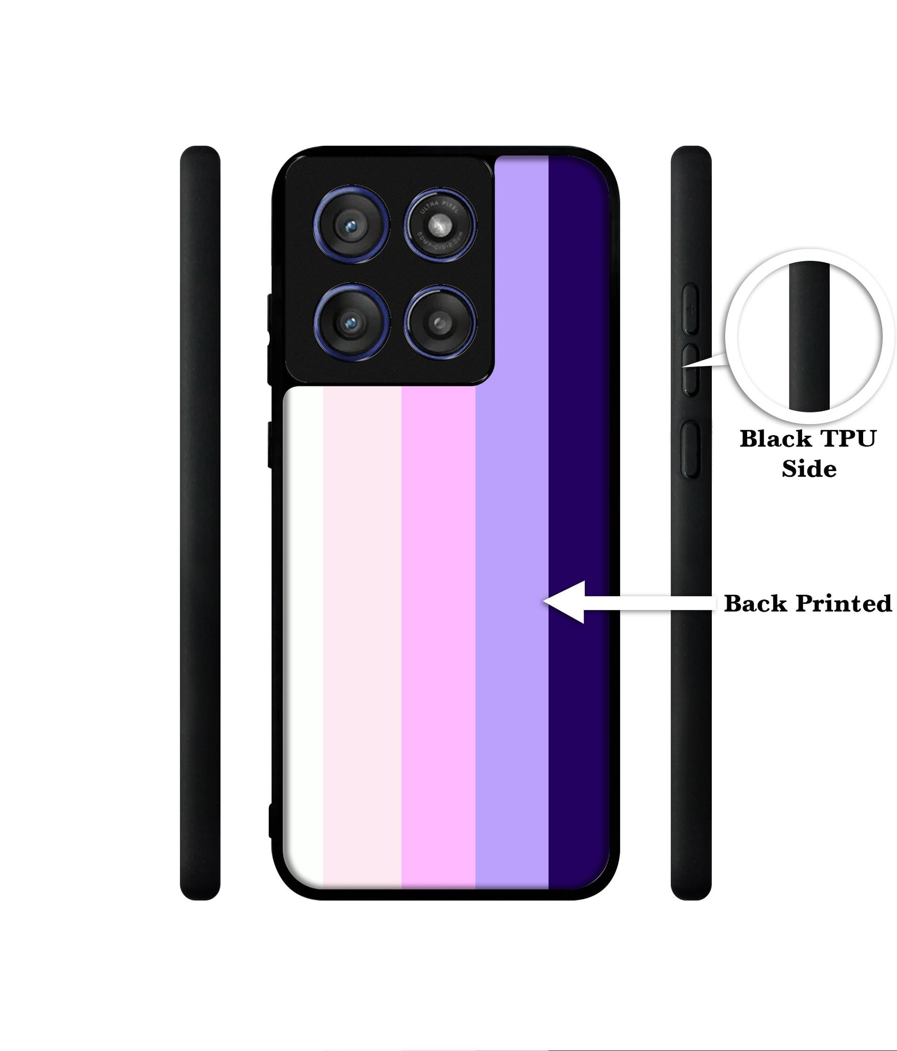 Pink and Purple Lines Designer 2D Printed Back Case Cover for Motorola Edge 60 Stylus 5G