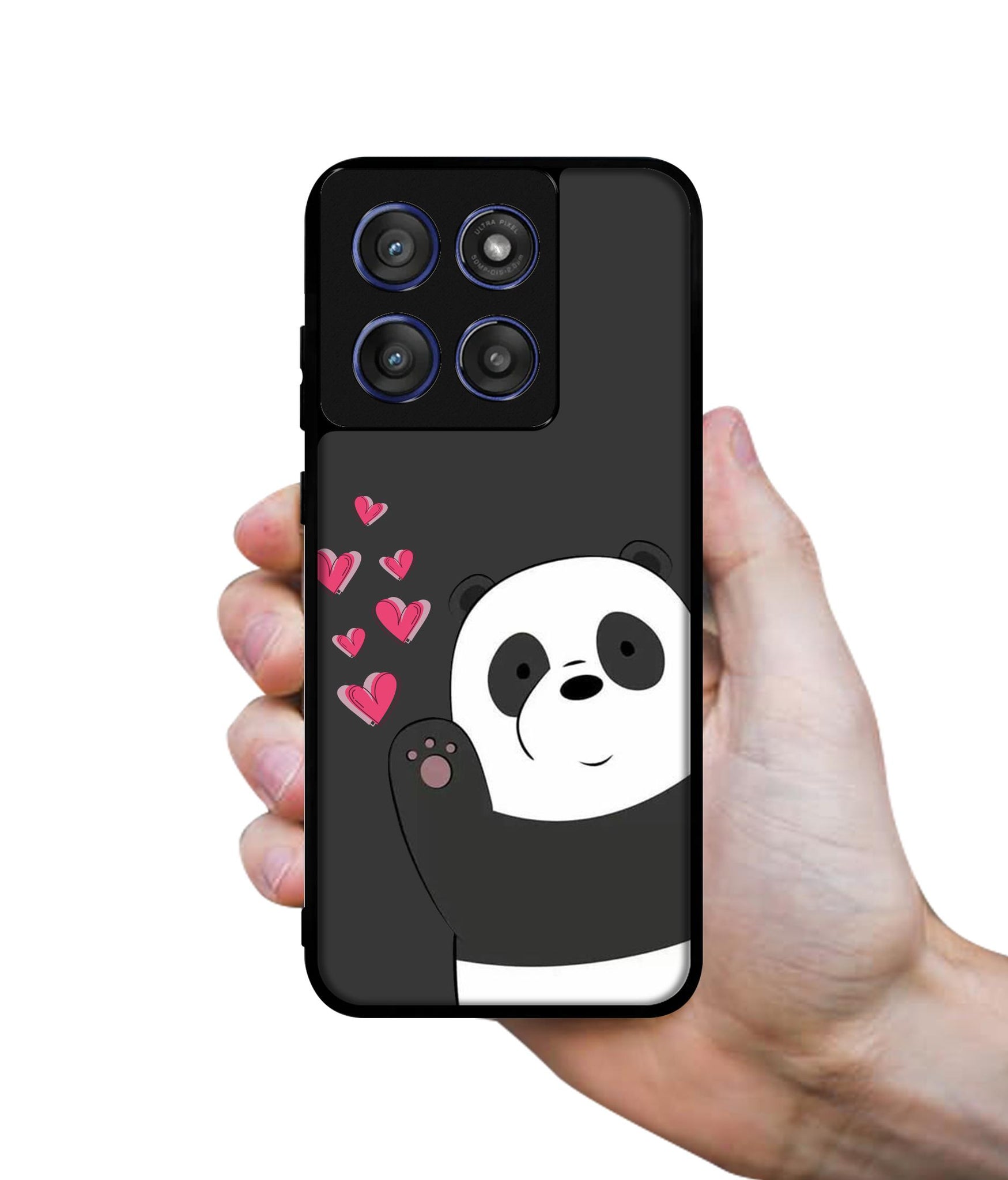 Love Panda Designer 2D Printed Back Case Cover for Motorola Edge 60 Stylus 5G