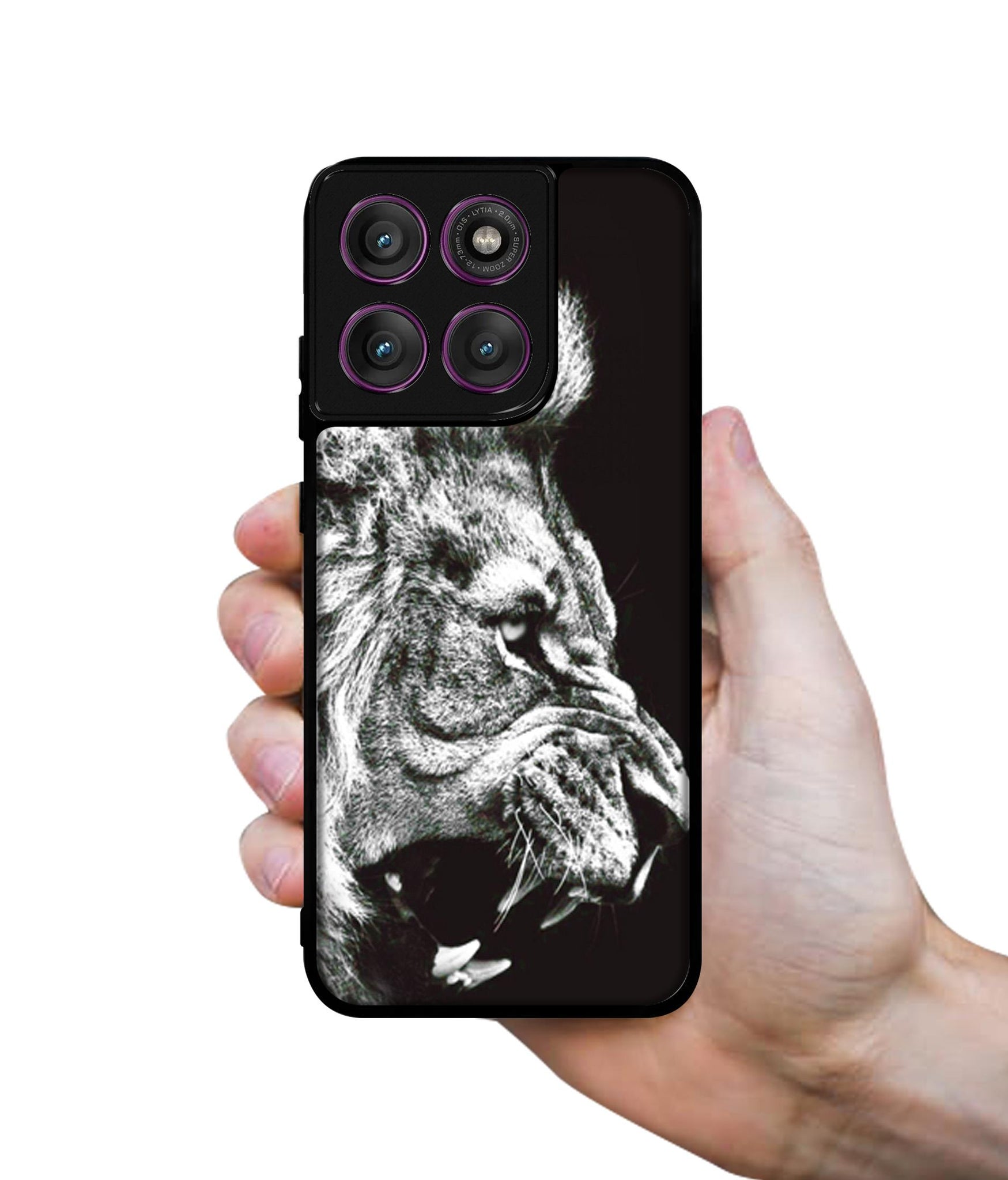 Angry Lion Designer 2D Printed Back Case Cover for Motorola Moto Edge 60 Pro 5G