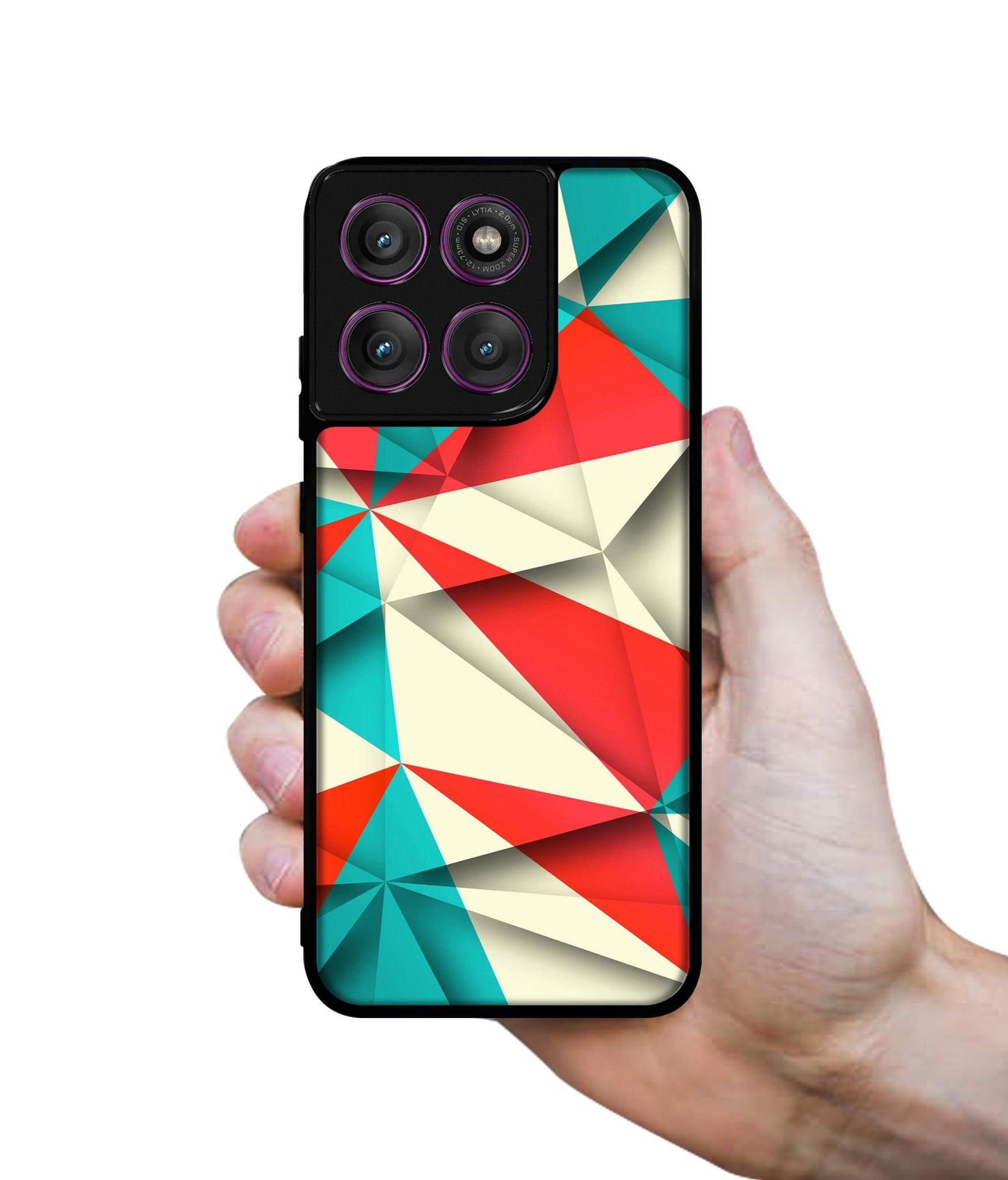 Red Blue White Pattern Designer 2D Printed Back Case Cover for Motorola Moto Edge 60 Pro 5G