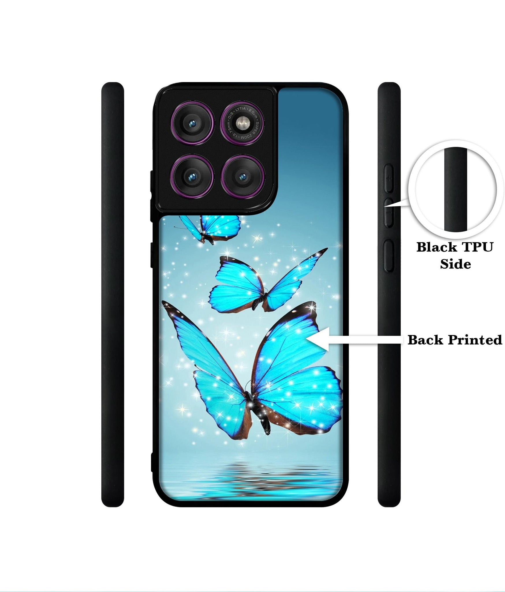 Flying Butterflies Designer 2D Printed Back Case Cover for Motorola Moto Edge 60 Pro 5G