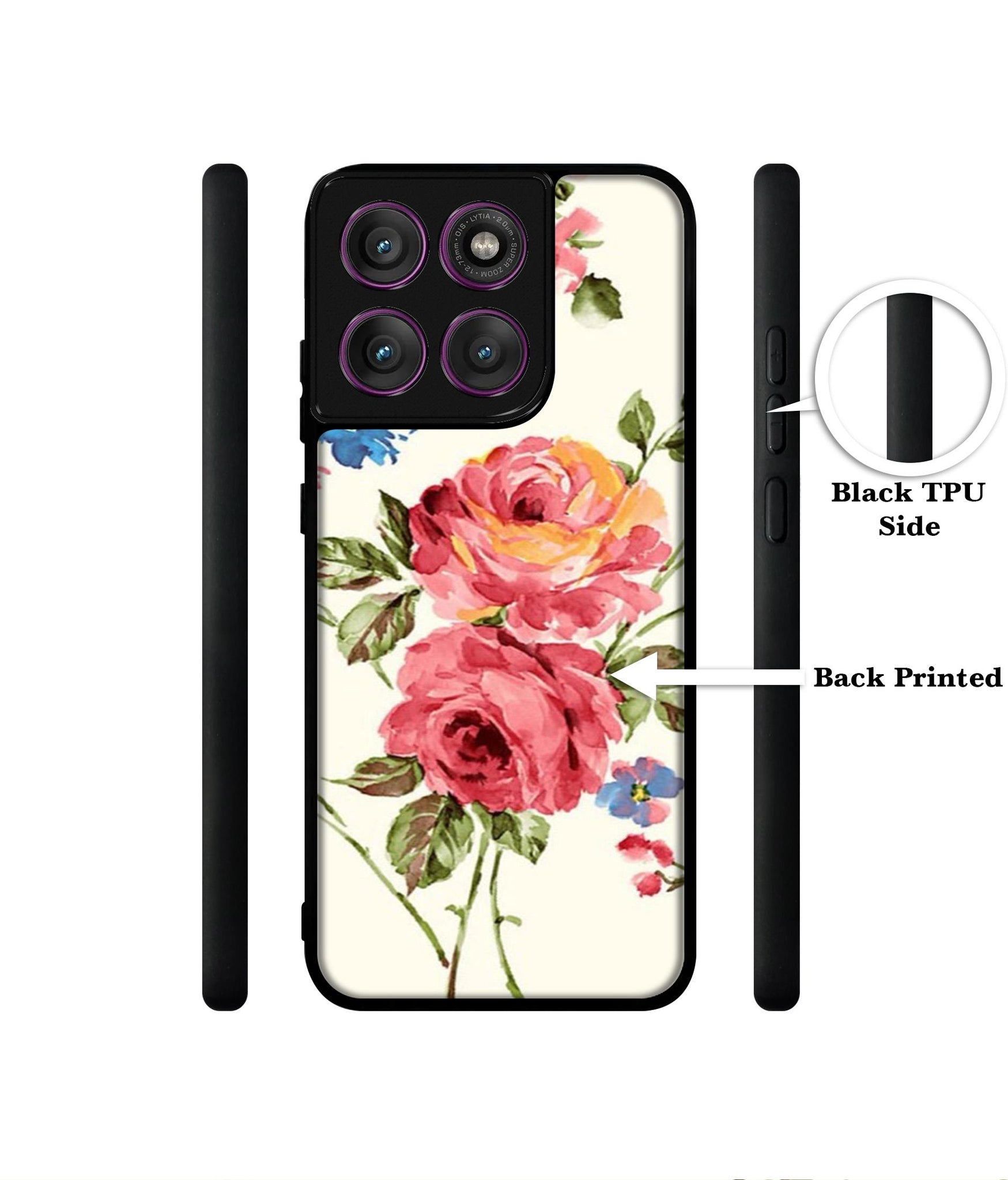 Vintage Painting Flower Designer 2D Printed Back Case Cover for Motorola Moto Edge 60 Pro 5G