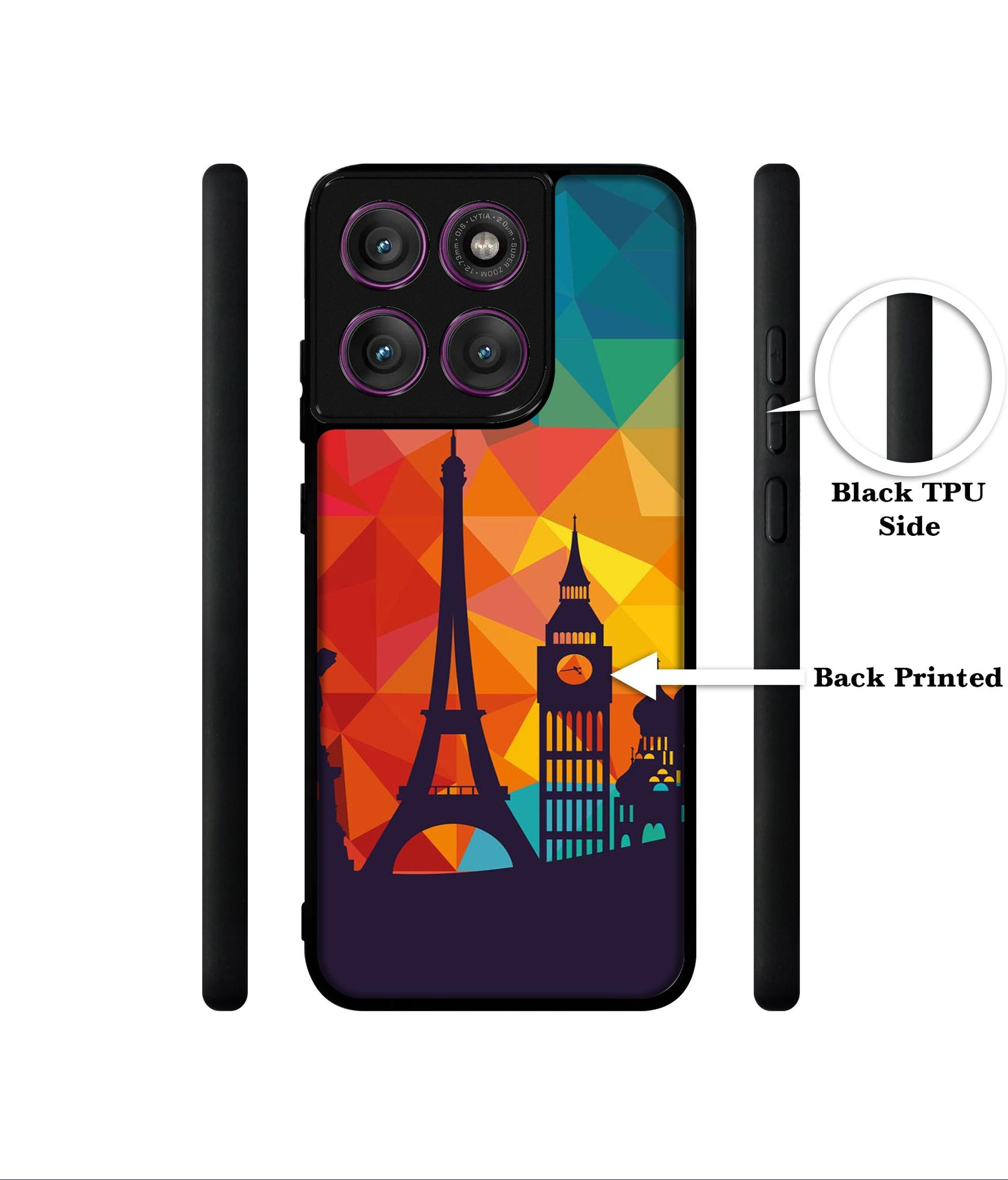 Colored Paris Designer 2D Printed Back Case Cover for Motorola Moto Edge 60 Pro 5G