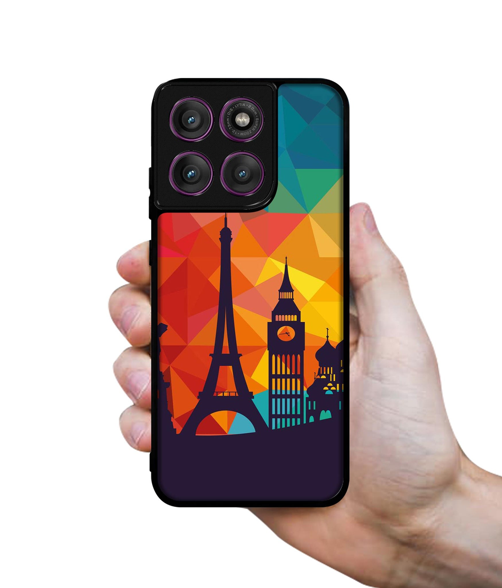 Colored Paris Designer 2D Printed Back Case Cover for Motorola Moto Edge 60 Pro 5G