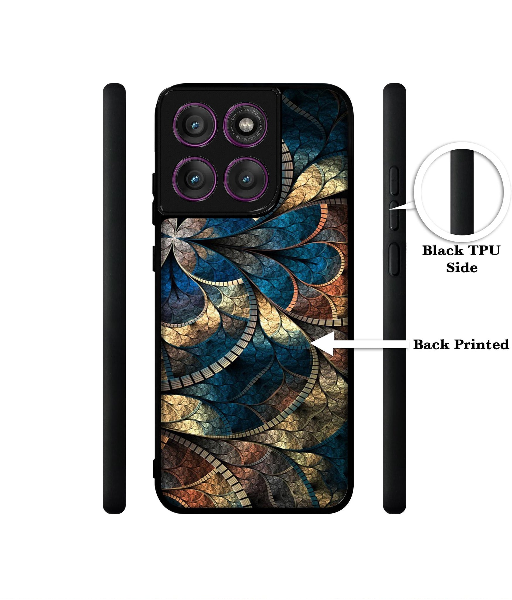 Fractional Pattern Designer 2D Printed Back Case Cover for Motorola Moto Edge 60 Pro 5G