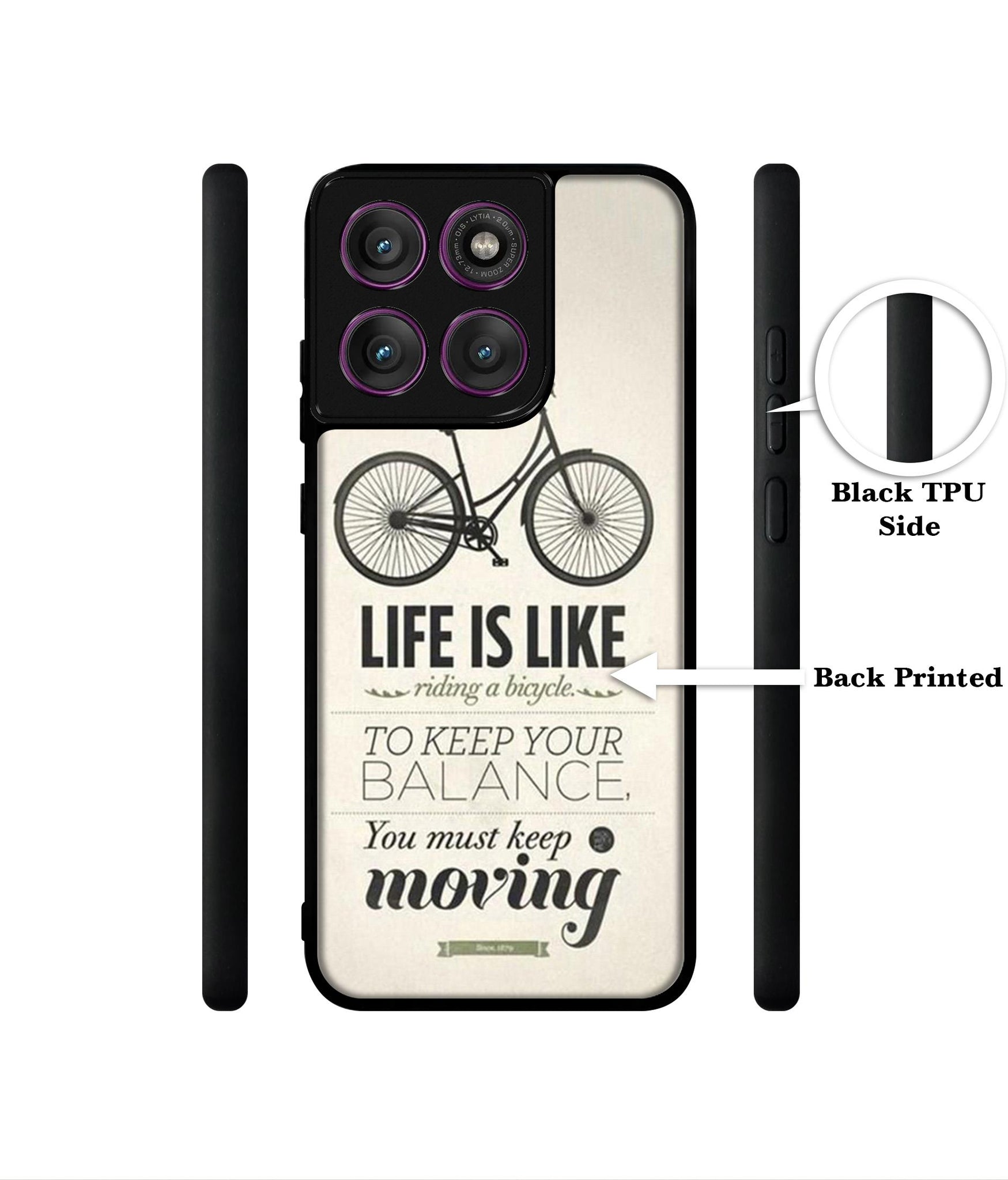 Life is Like Moving Designer 2D Printed Back Case Cover for Motorola Moto Edge 60 Pro 5G