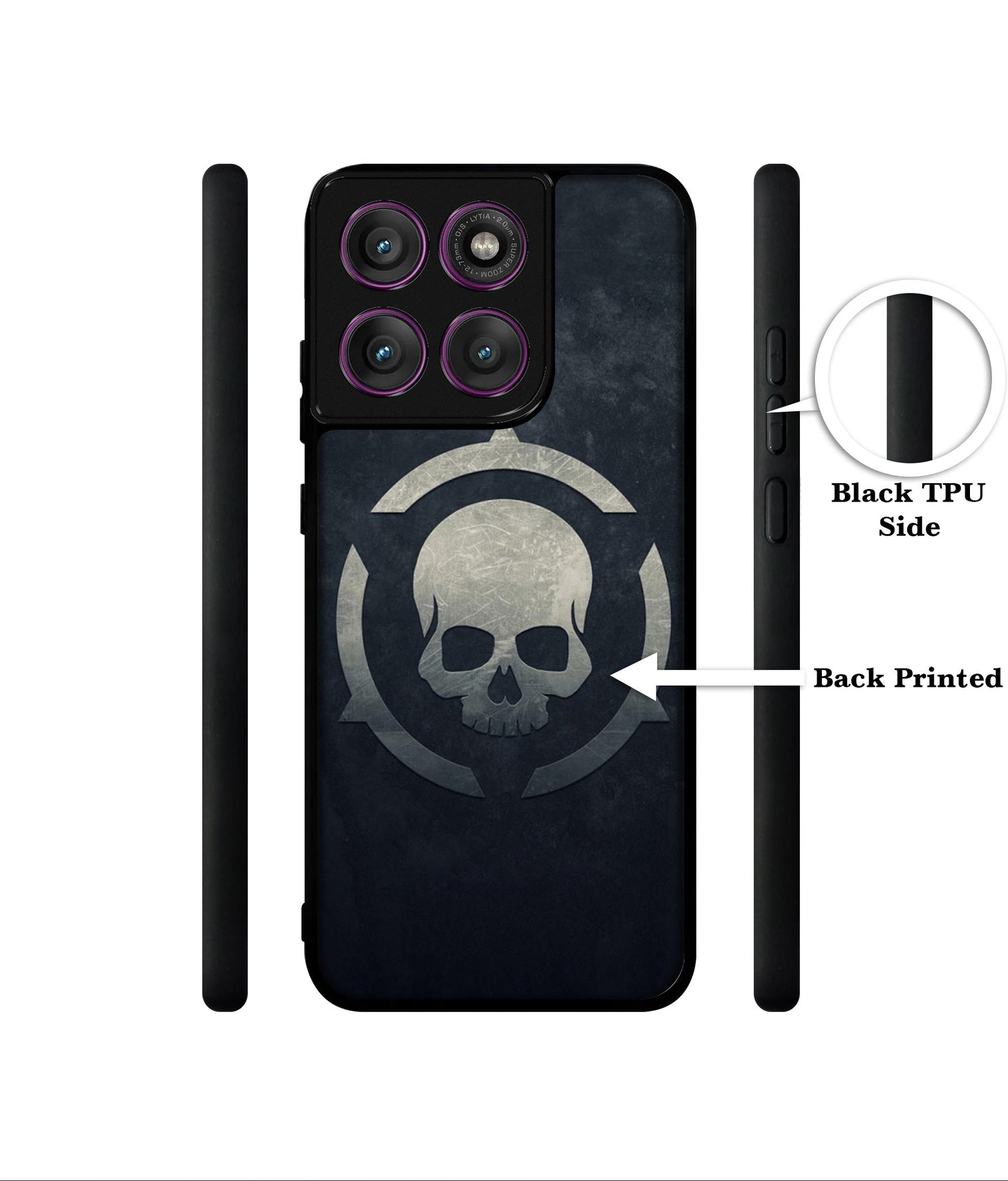Skull Pattern Print Designer 2D Printed Back Case Cover for Motorola Moto Edge 60 Pro 5G