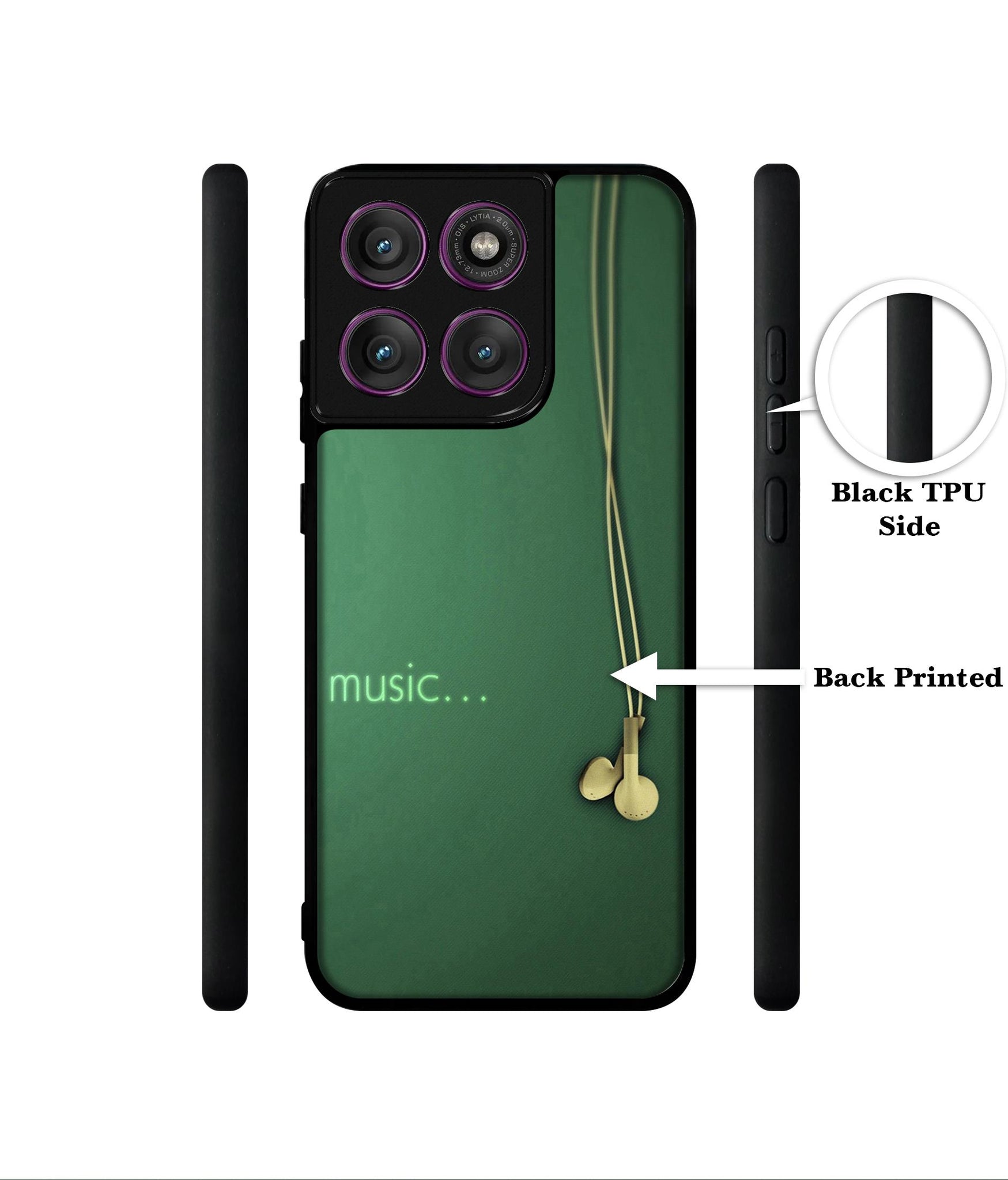 Headphone Music Designer 2D Printed Back Case Cover for Motorola Moto Edge 60 Pro 5G