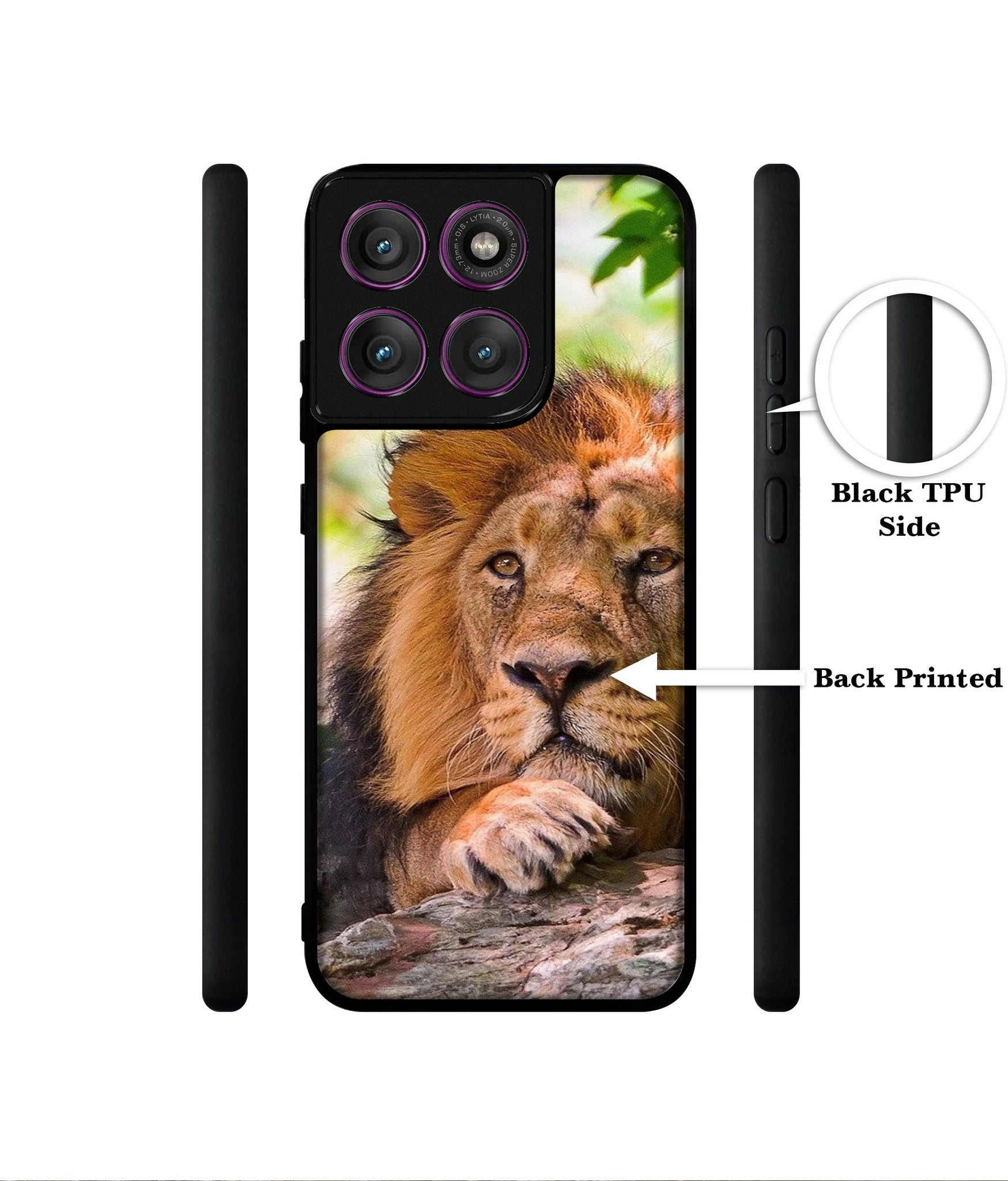 Tiger Pattern Print Designer 2D Printed Back Case Cover for Motorola Moto Edge 60 Pro 5G