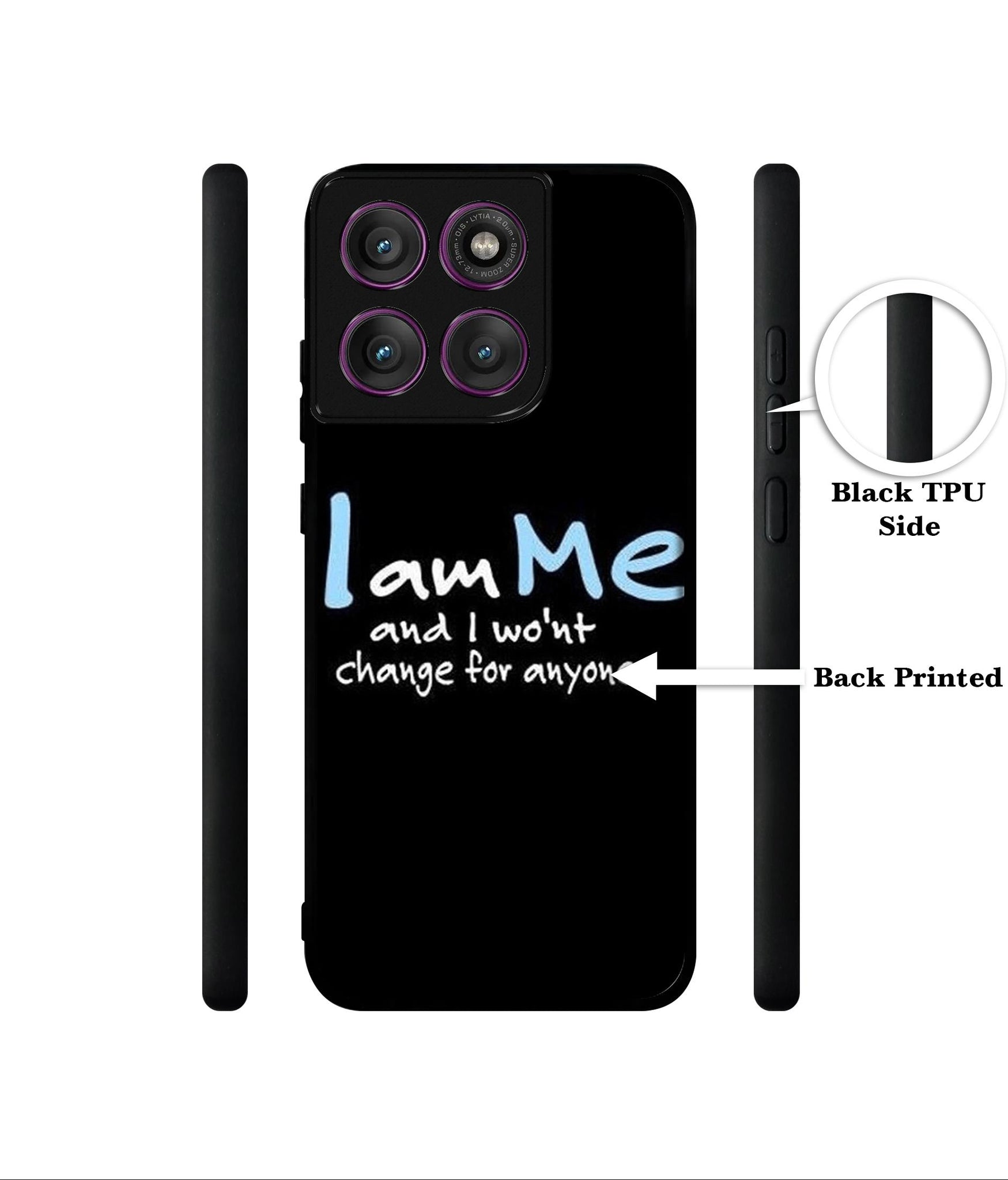 I Am Me Quotes Designer 2D Printed Back Case Cover for Motorola Moto Edge 60 Pro 5G