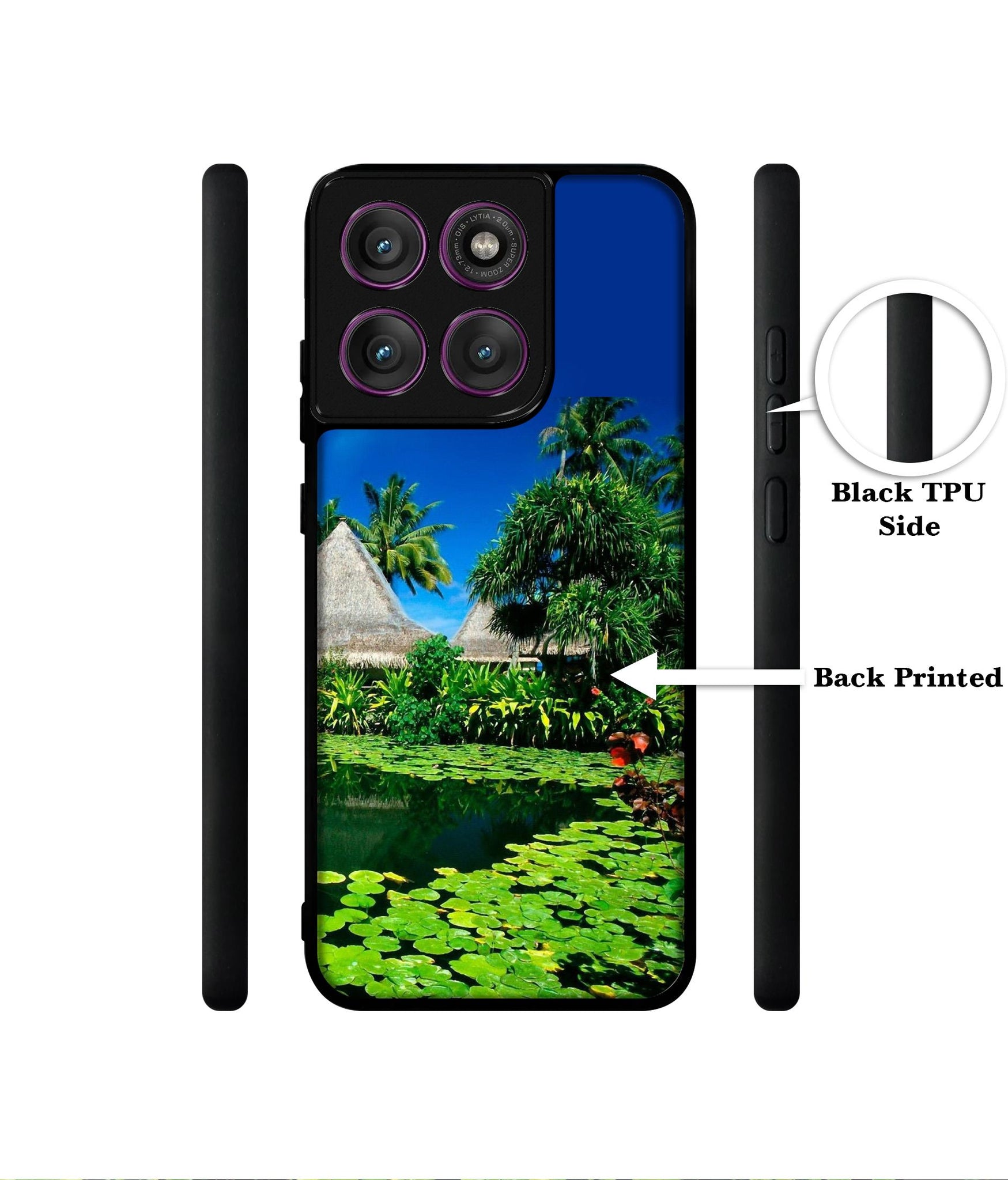 Tropics Water Designer 2D Printed Back Case Cover for Motorola Moto Edge 60 Pro 5G