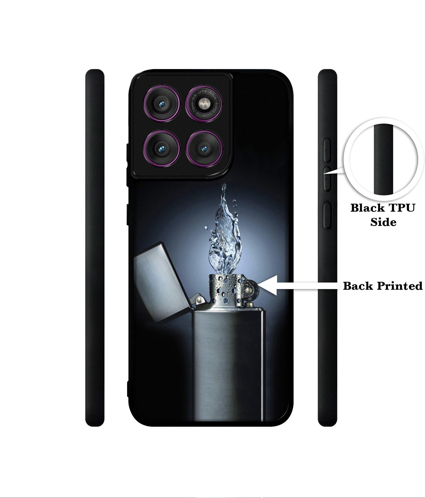 Water Lighter Designer 2D Printed Back Case Cover for Motorola Moto Edge 60 Pro 5G