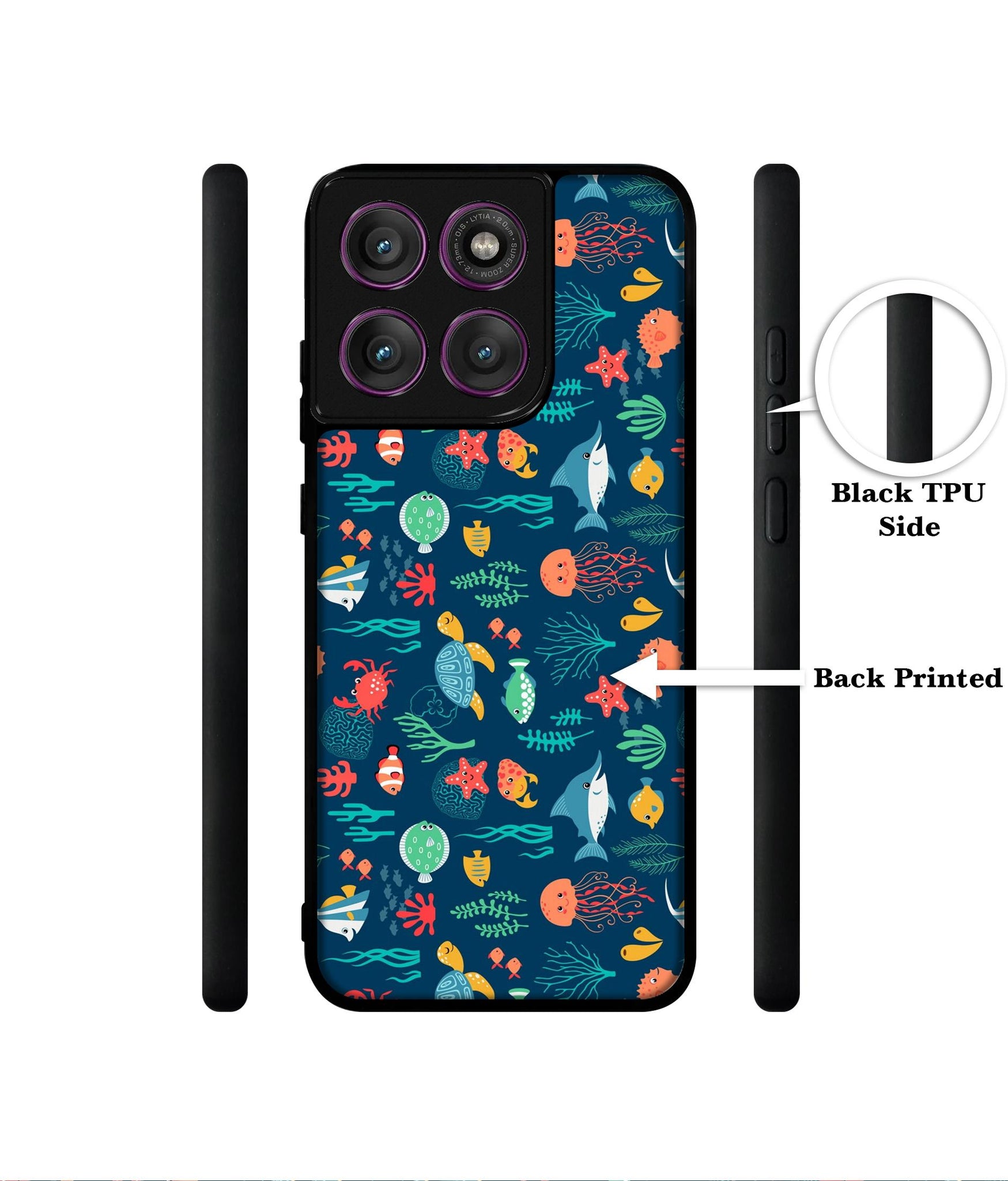 Aquarium Texture Designer 2D Printed Back Case Cover for Motorola Moto Edge 60 Pro 5G