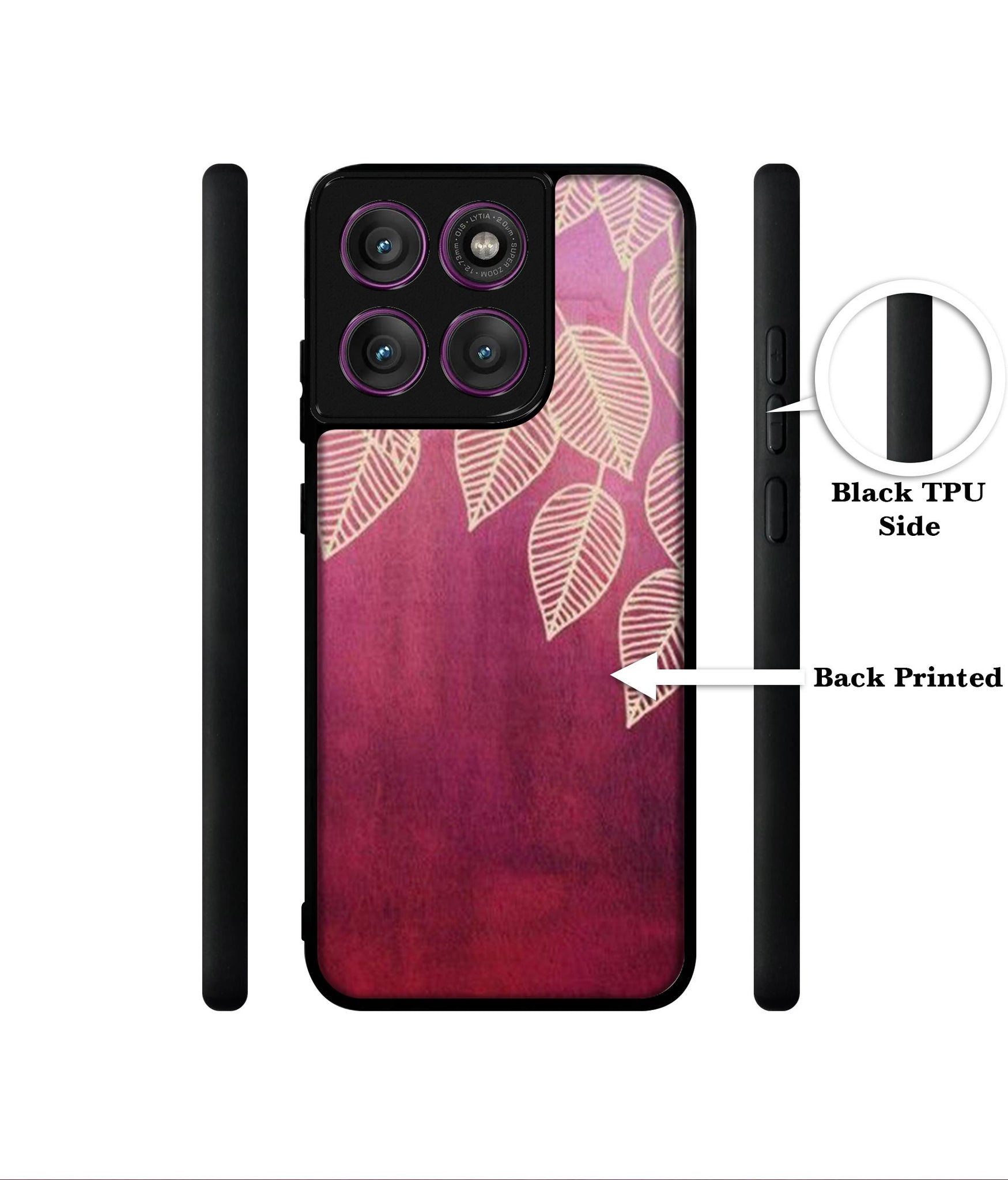 Leaf Pattern Designer 2D Printed Back Case Cover for Motorola Moto Edge 60 Pro 5G