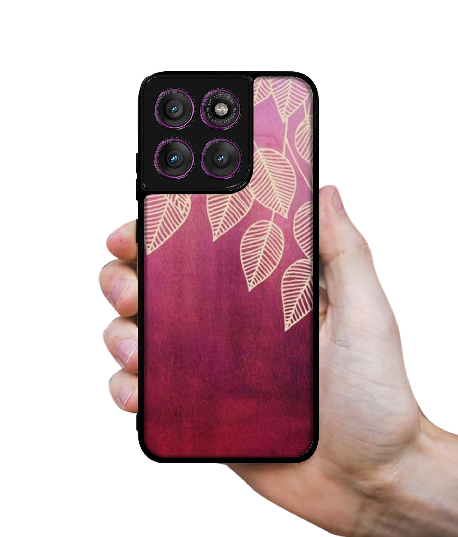 Leaf Pattern Designer 2D Printed Back Case Cover for Motorola Moto Edge 60 Pro 5G