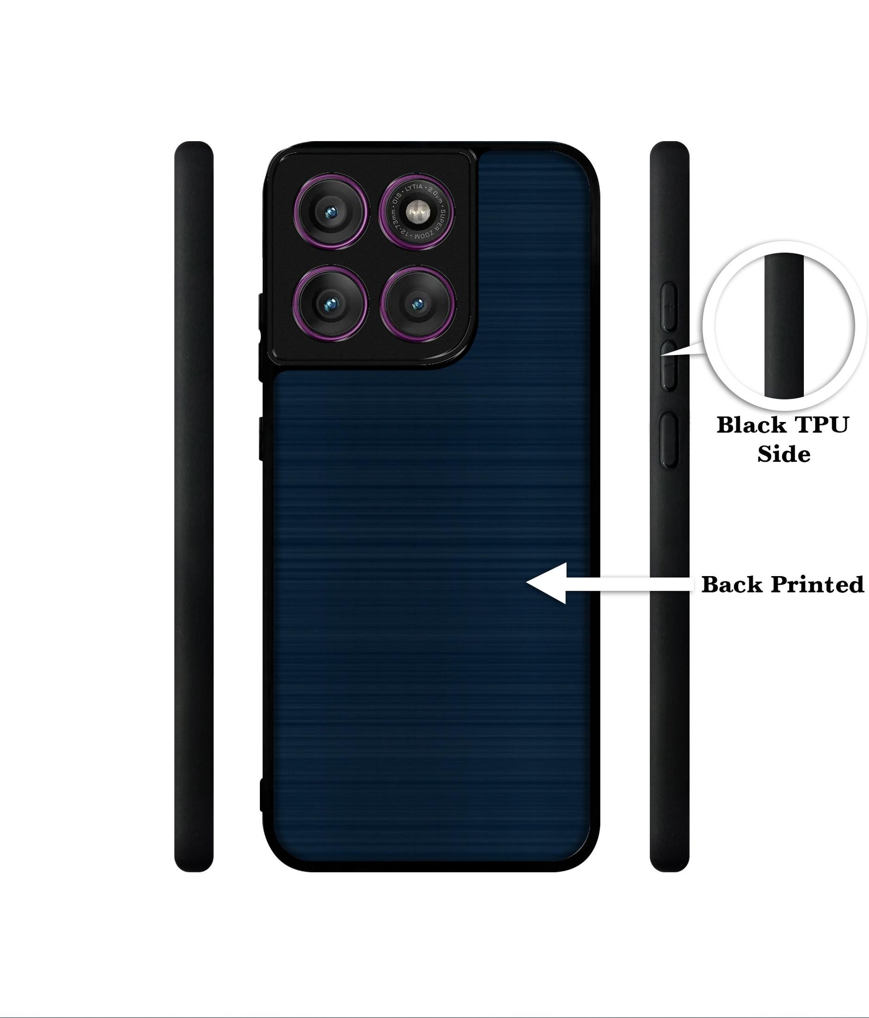 Blue Line Designer 2D Printed Back Case Cover for Motorola Moto Edge 60 Pro 5G