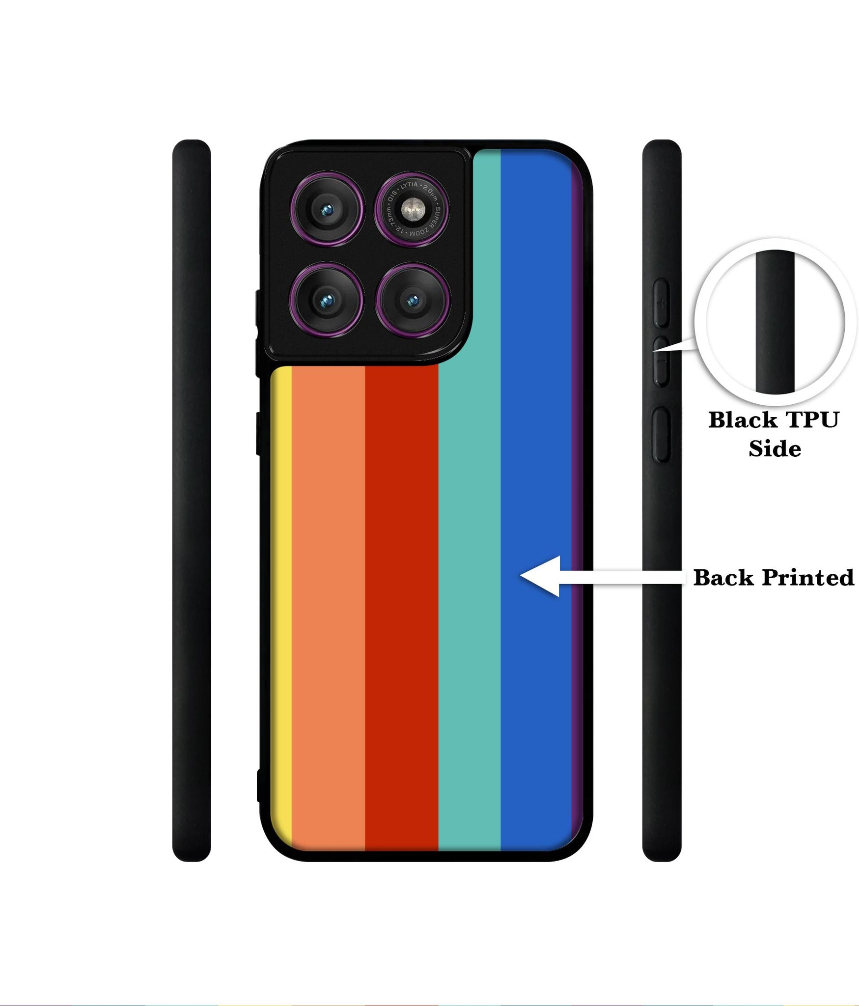 Rainbow Colors Designer 2D Printed Back Case Cover for Motorola Moto Edge 60 Pro 5G