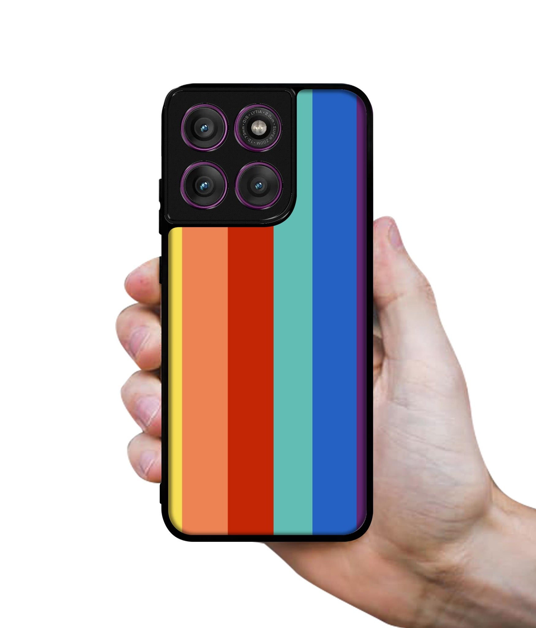 Rainbow Colors Designer 2D Printed Back Case Cover for Motorola Moto Edge 60 Pro 5G