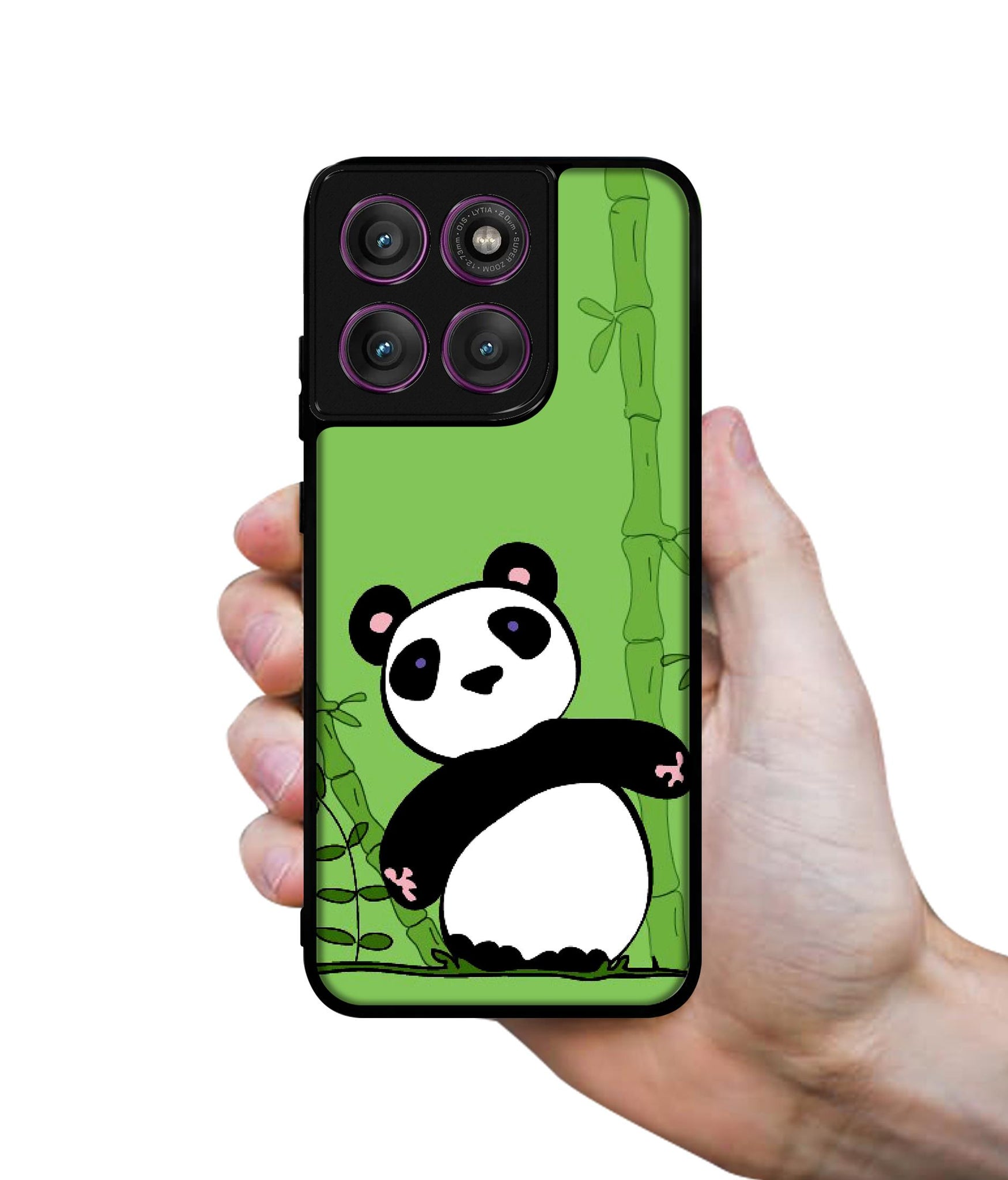 Panda with Bamboo Designer 2D Printed Back Case Cover for Motorola Moto Edge 60 Pro 5G