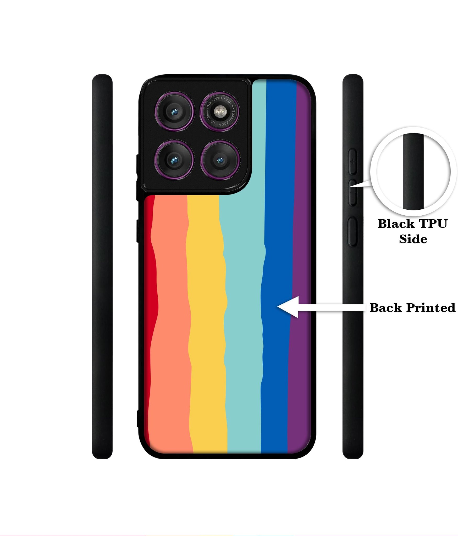 Rainbow Designer 2D Printed Back Case Cover for Motorola Moto Edge 60 Pro 5G