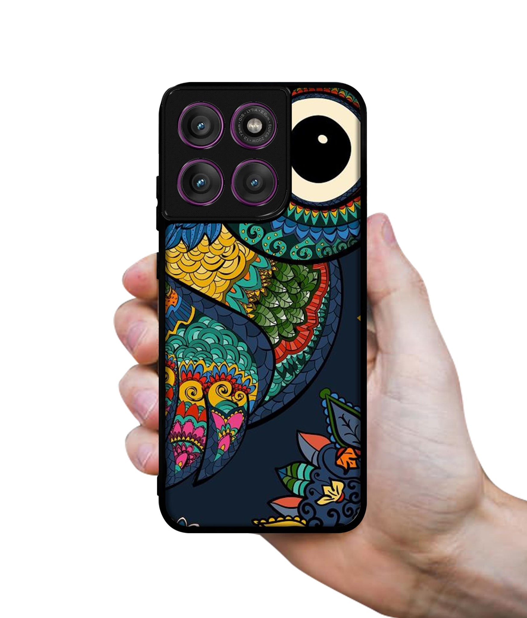 Owl Illustration Designer 2D Printed Back Case Cover for Motorola Moto Edge 60 Pro 5G