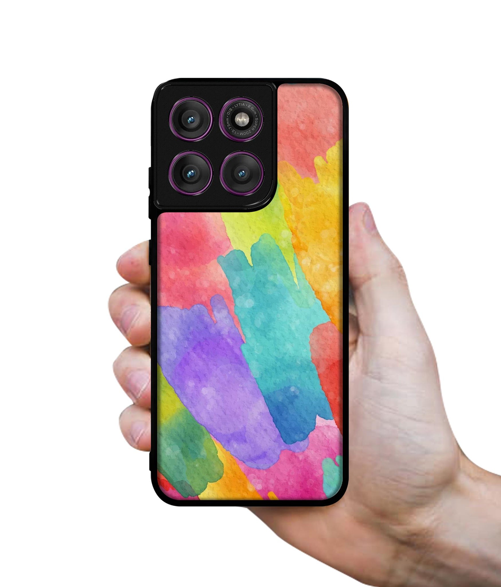 Water Paint Colorful Abstract Designer 2D Printed Back Case Cover for Motorola Moto Edge 60 Pro 5G