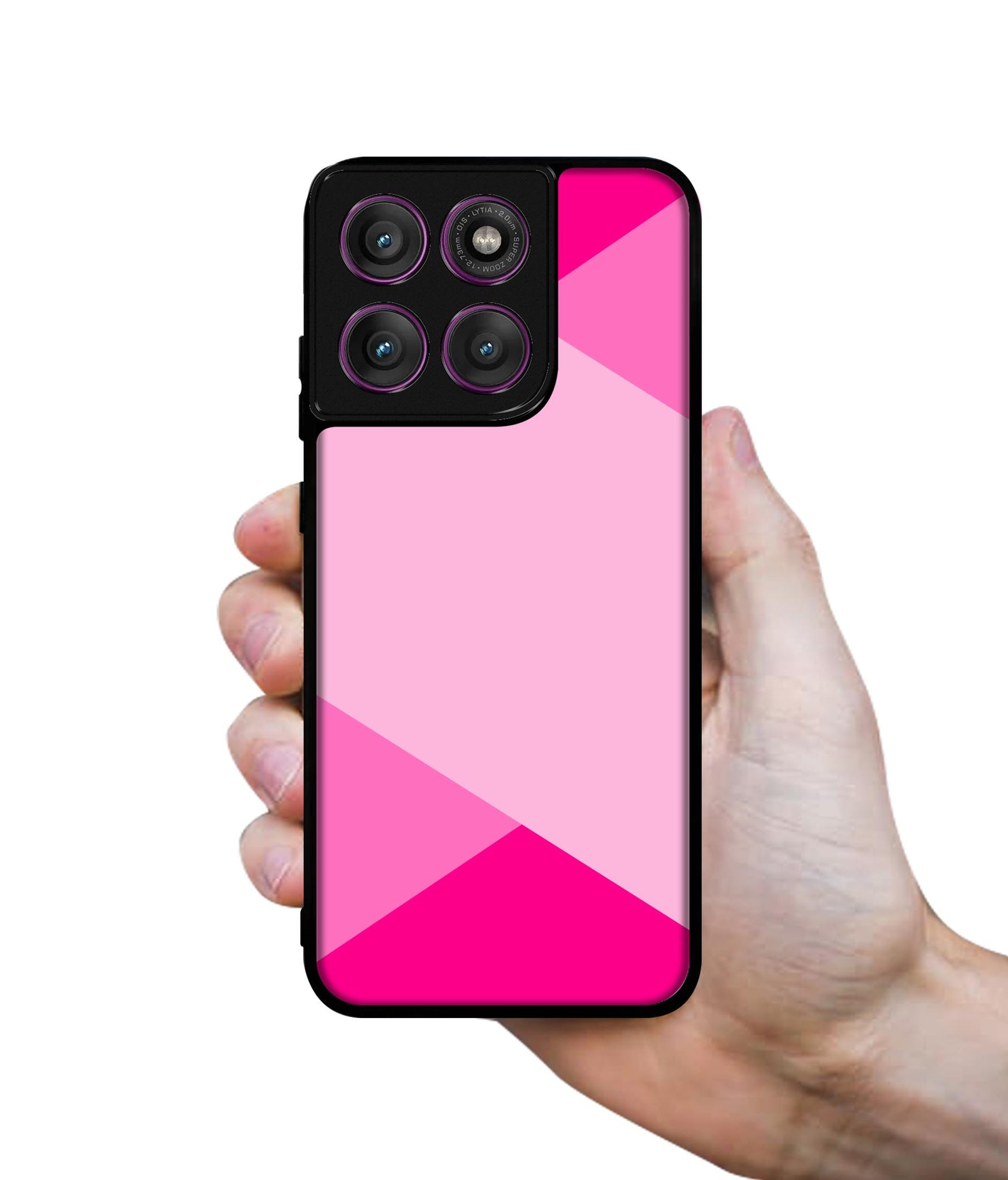 Pink Cross Vector Designer 2D Printed Back Case Cover for Motorola Moto Edge 60 Pro 5G