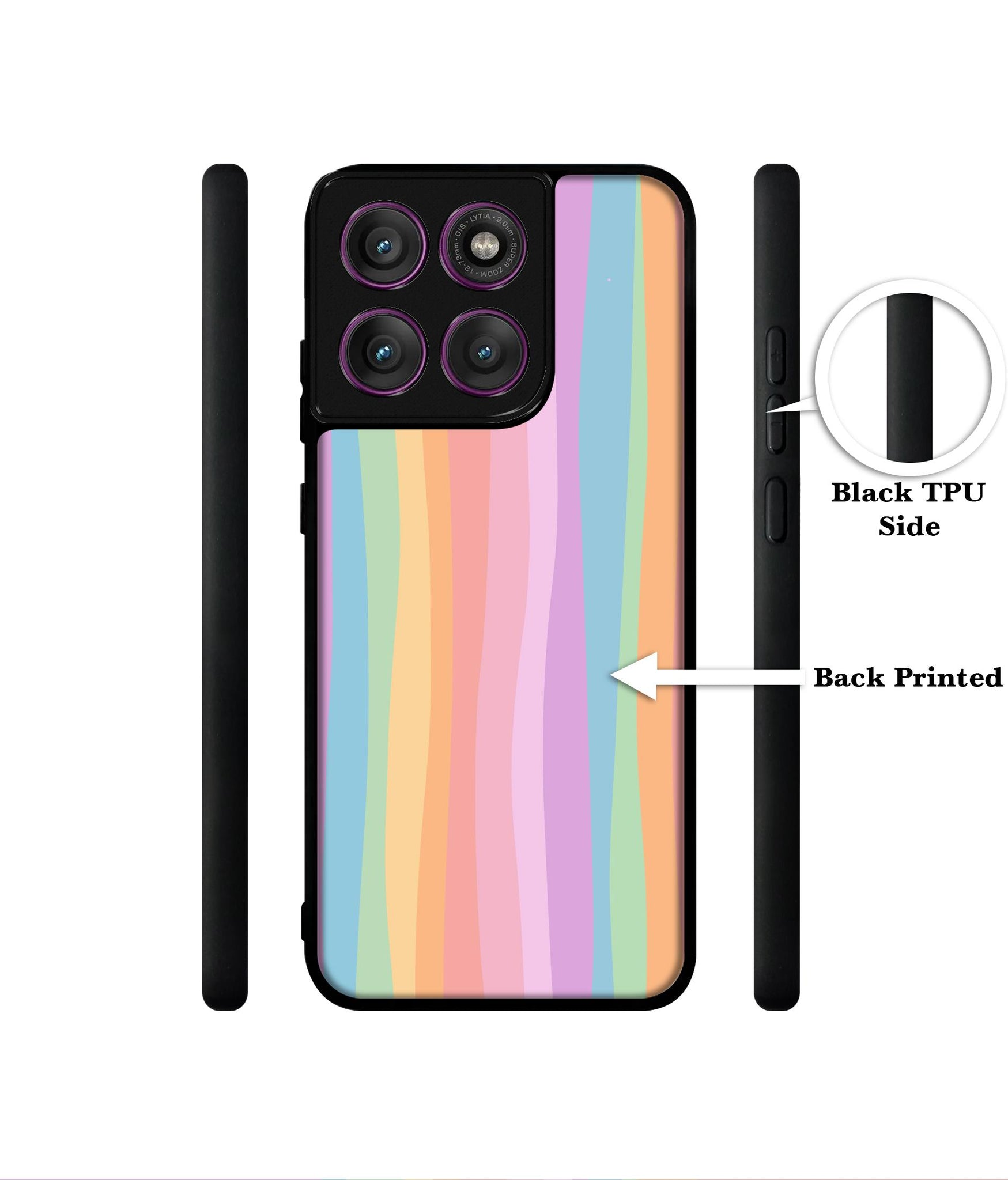 Cool Rainbow Designer 2D Printed Back Case Cover for Motorola Moto Edge 60 Pro 5G